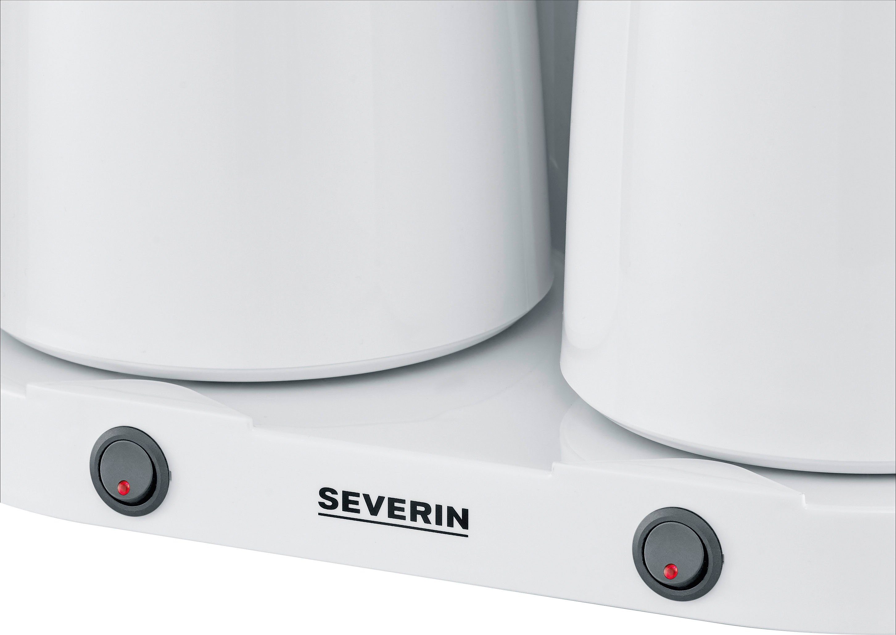 Severin Filterkaffeemaschine KA 9314 Duo-Filterkaffeemaschine mit 2 Thermokannen, 1l Kaffeekanne, Papierfilter 1x4