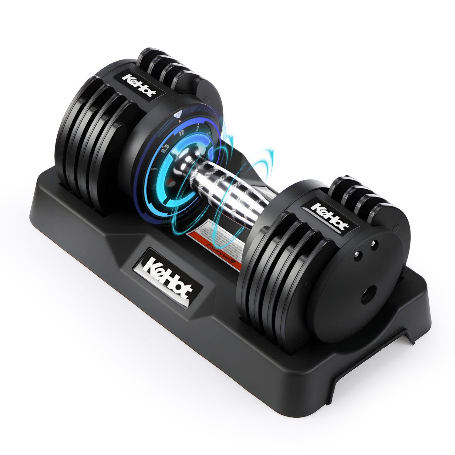 kehot Hantel-Set Verstellbare Kurzhantel 12 kg mit 5 Gewichtsstufen & Basisständer, (2–12 kg einstellbar für Heimtraining, Muskelaufbau & Fitnessstudio, mit Rutschfestem Griff,Sicherem Verriegelungssystem, Platzsparendes)