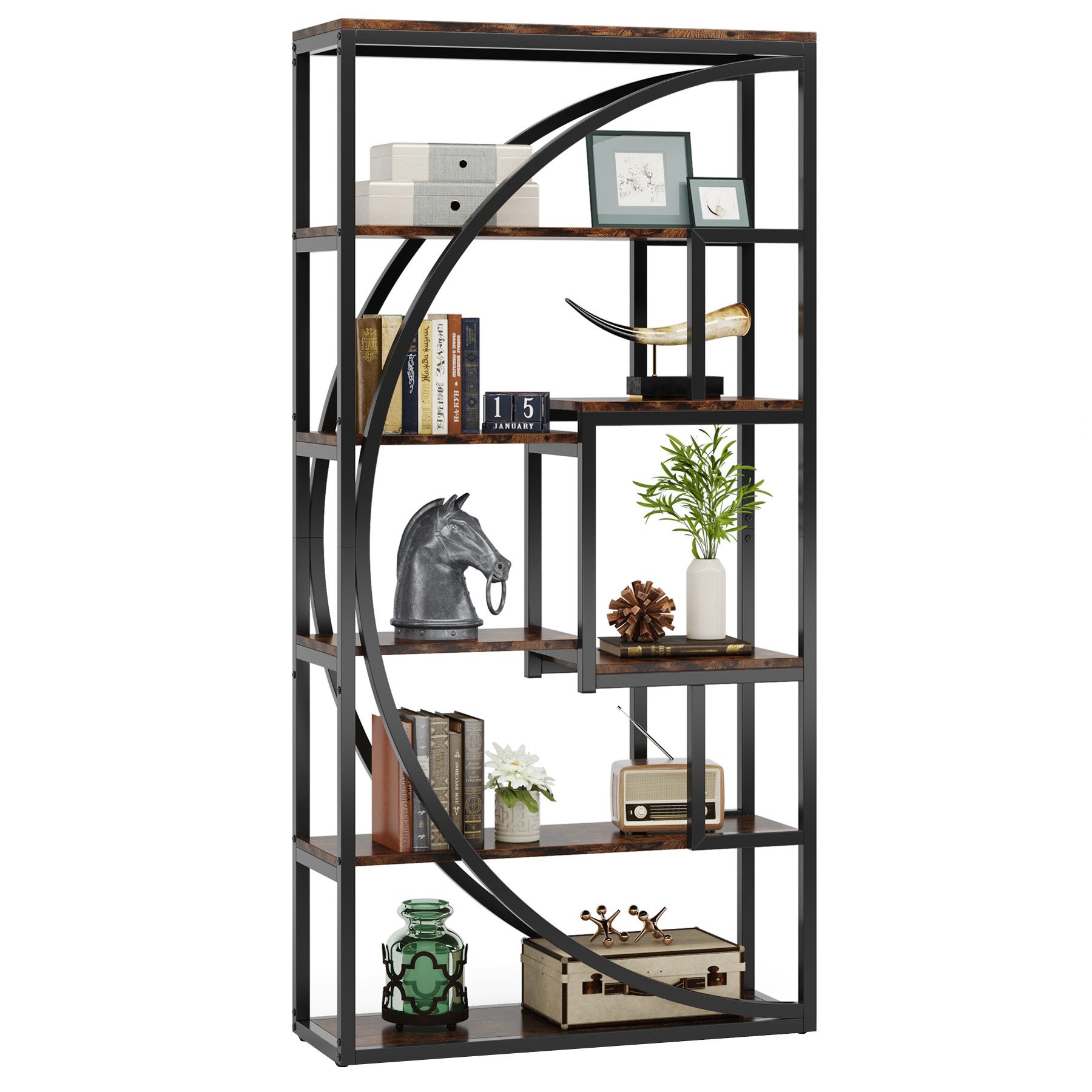 Tribesigns Regal Standregal Industrielles 5-stöckiges Bücherregal, 8 offene günstig online kaufen