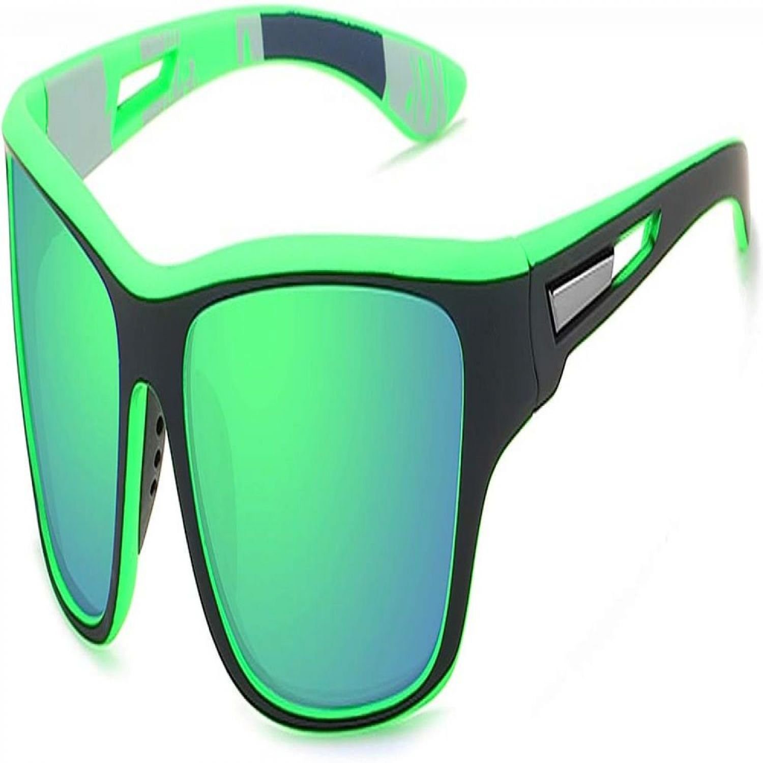 Jormftte Sonnenbrille Polarisierte Sport-Sonnenbrille für Herren Outdoor Radfahren Fahren Grün