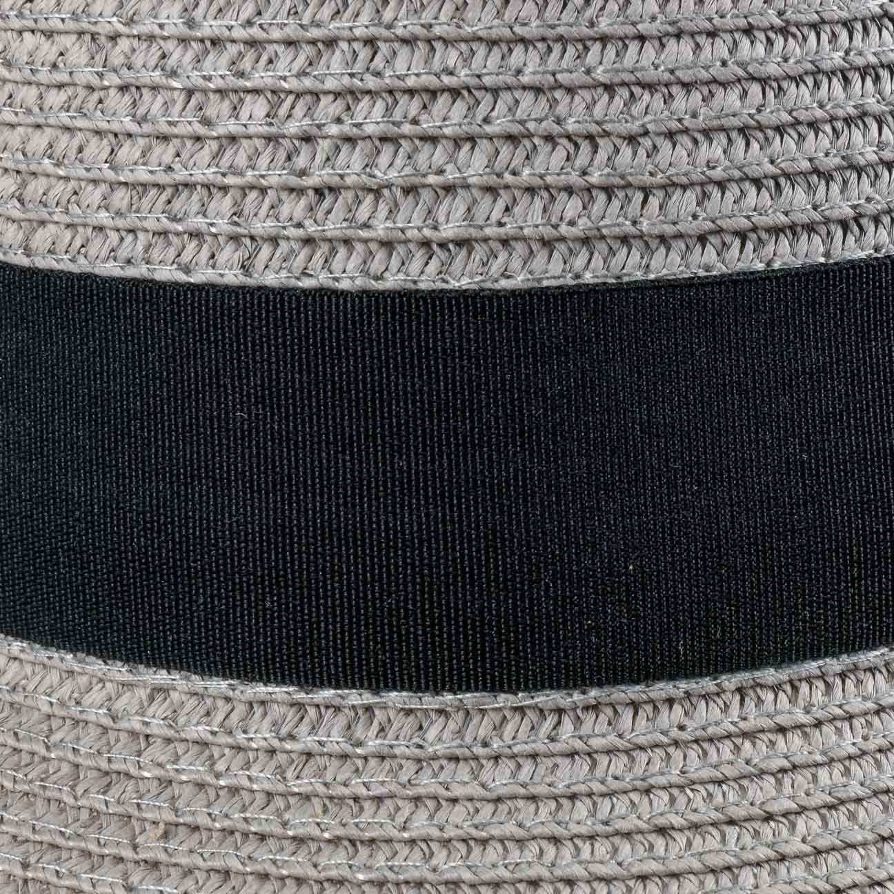 Lipodo Sonnenhut (1-St) Damenhut grau mit Ripsband