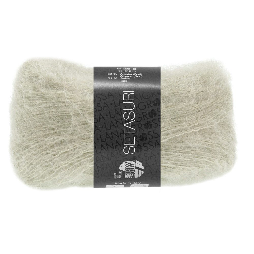LANA GROSSA SETASURI Häkelwolle, 212 m (Feines Lace-Garn aus Alpaka (Suri) und Seide), 25 g