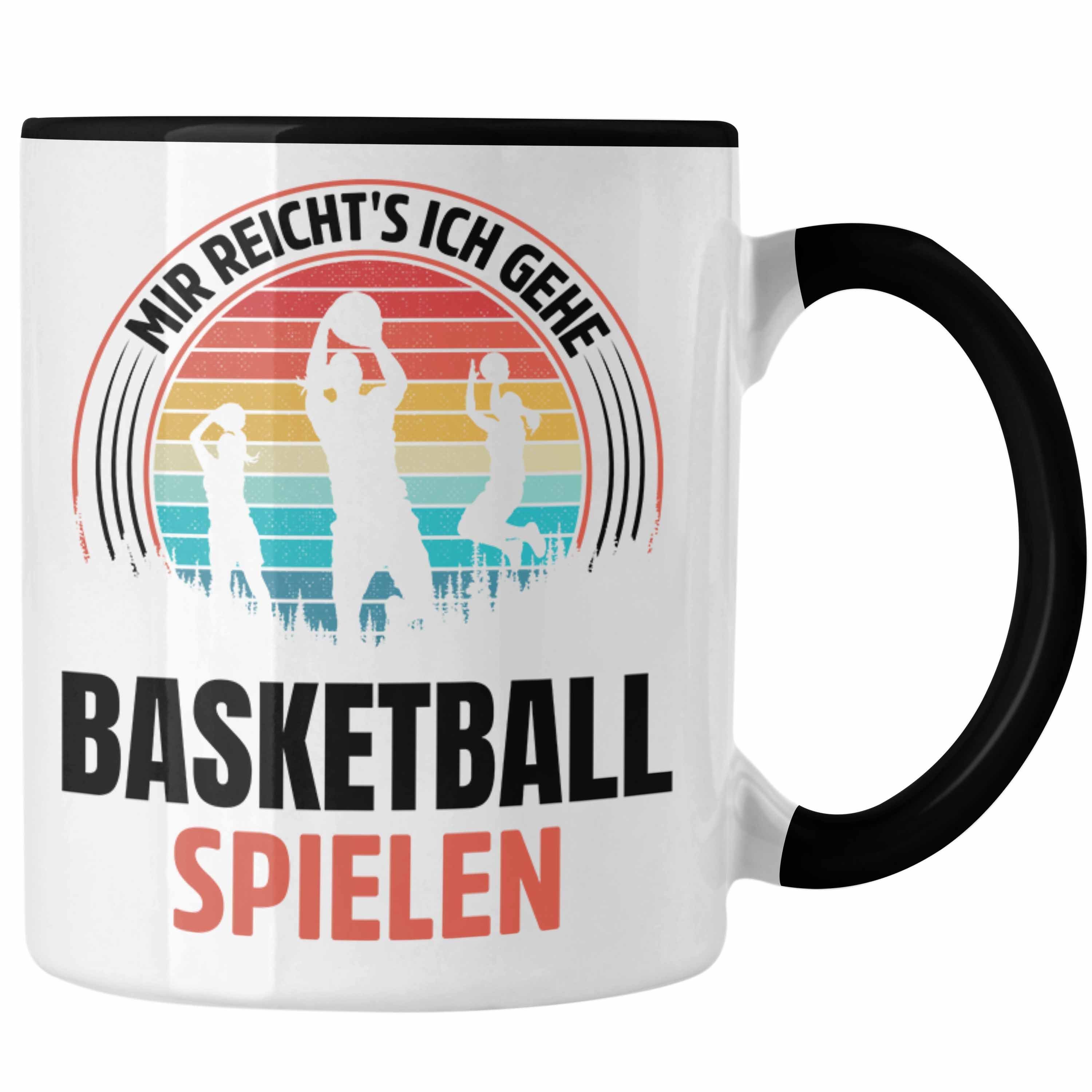 Trendation Tasse Mädchen Basketballspielerin Geschenkidee Basketball Frauen Tasse Schwarz