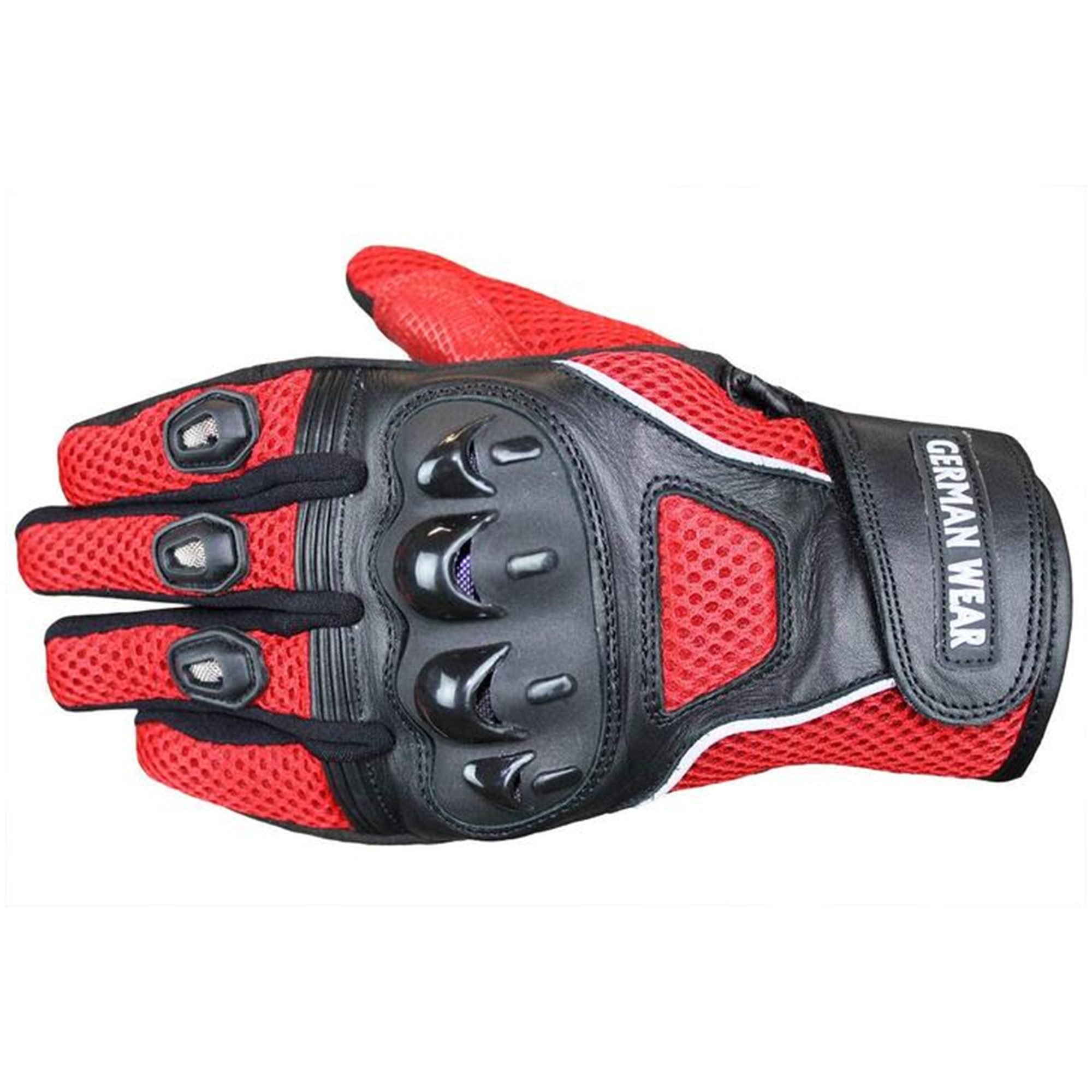 German Wear Motorradhandschuhe GW400G-M9 Motocross Biker Handschuhe Leder- & Textilhandschuhe in 6 Farben