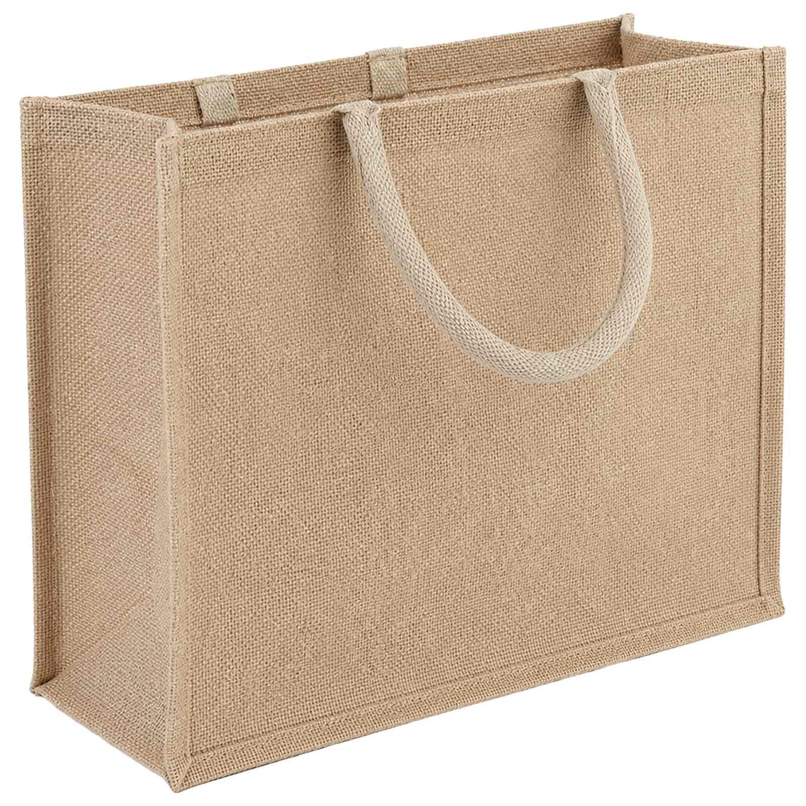 vidaXL Einkaufstrolley Jute-Handtaschen 10 Natur 42 x 33 x 19 cm 100% Tossa-Jute
