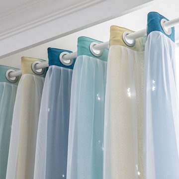 Verdunkelungsvorhang 2er Set Verdunklungsvorhänge Vorhang Vorhänge Gardinen Curtains, MODFU, Ösen (2 St), verdunkelnd, Polyester, Schlafzimmer Thermovorhang Ösen Wärmeisolierend gegen Kälte Blickdicht