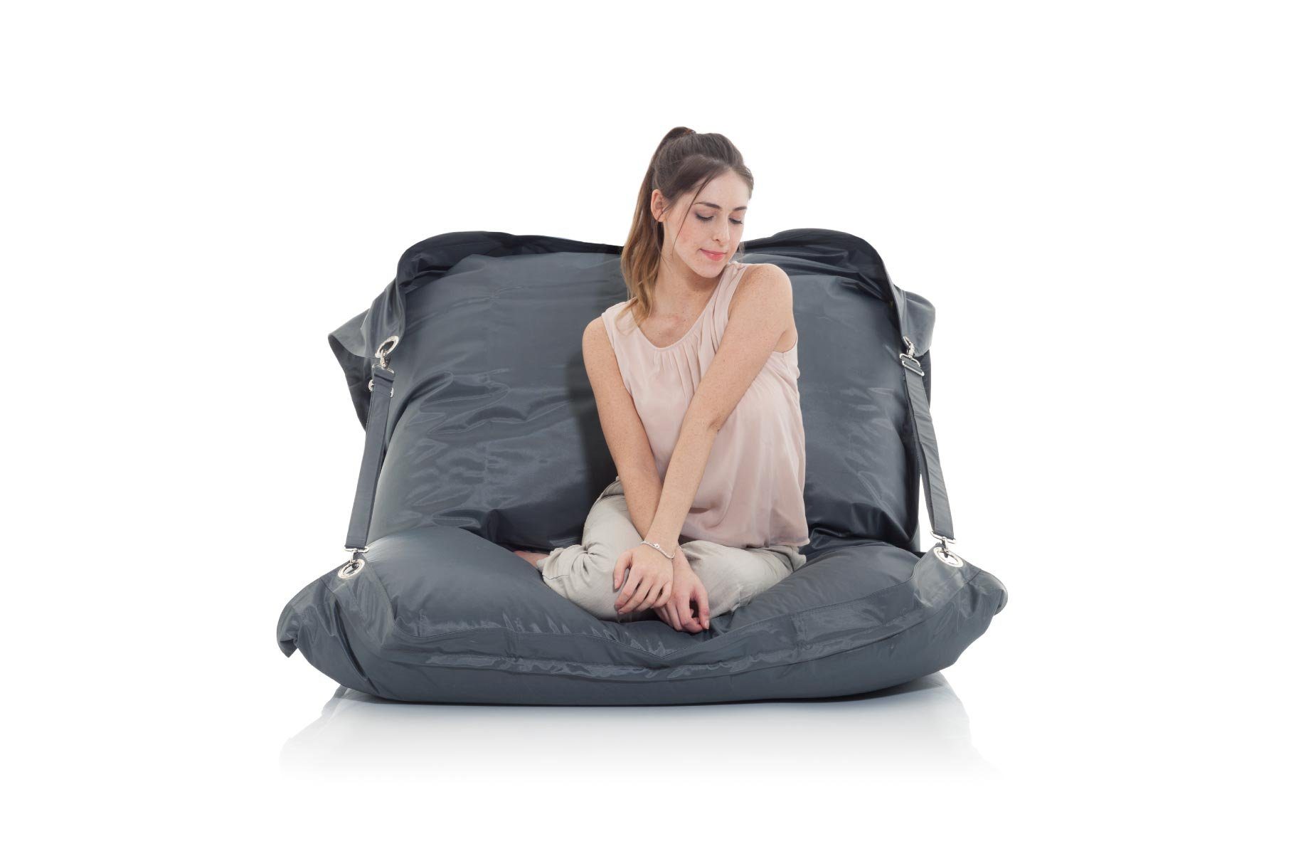 Smoothy Sitzsack Supreme Bean-Bag Stein-Grau Sessel), 450L für (Riesensitzsack, Sitzsack Kinder Erwachsene & Outdoor & Indoor XXL Sitzkissen