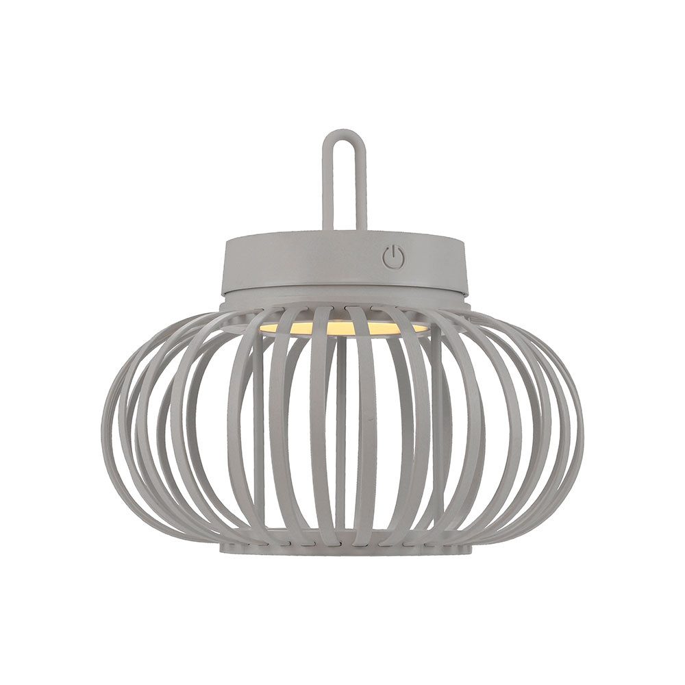 JUST LIGHT LED Außen-Tischleuchte, LED-Leuchtmittel fest verbaut, Warmweiß, Tischlampe Pendelleuchte Außen Innen LED Touchdimmer sand D 25 cm