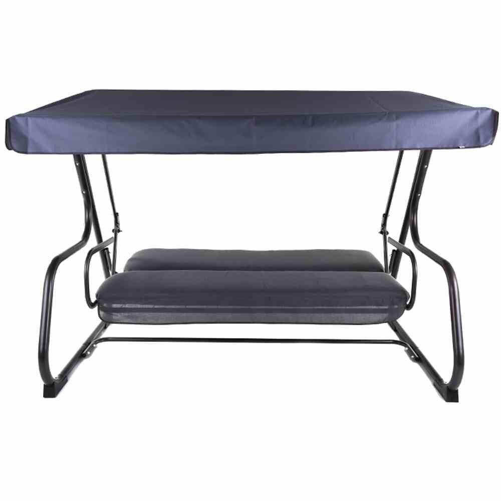 Gartentrends Hollywoodschaukel Parma, 4-Sitzer, in anthrazit - 209x171x132 (BxHxT)