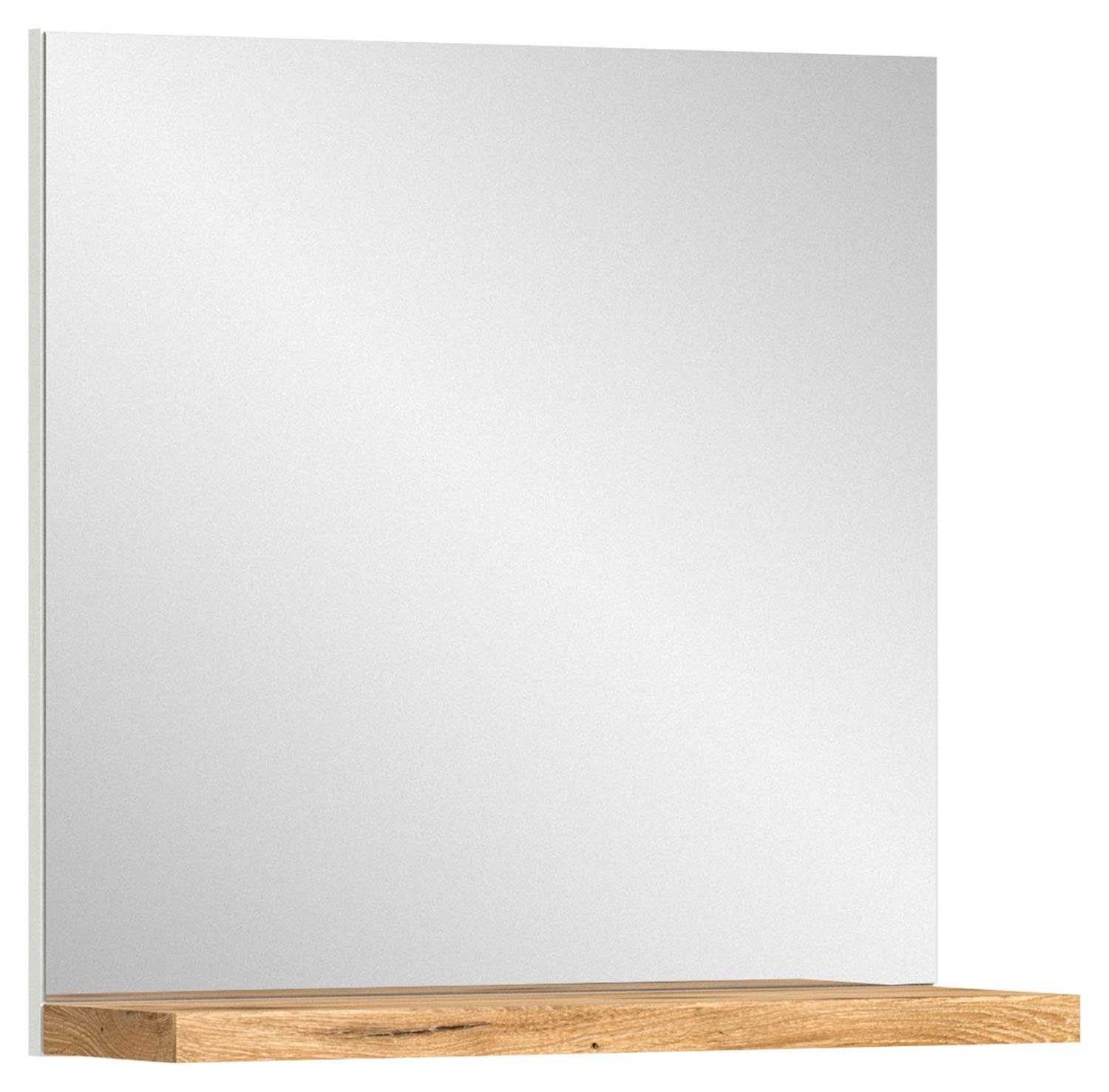 xonox.home Garderobenspiegel SHOELOVE, B 60 cm x H 59 cm, mit Ablage, Weiß, Nox Eiche Dekor
