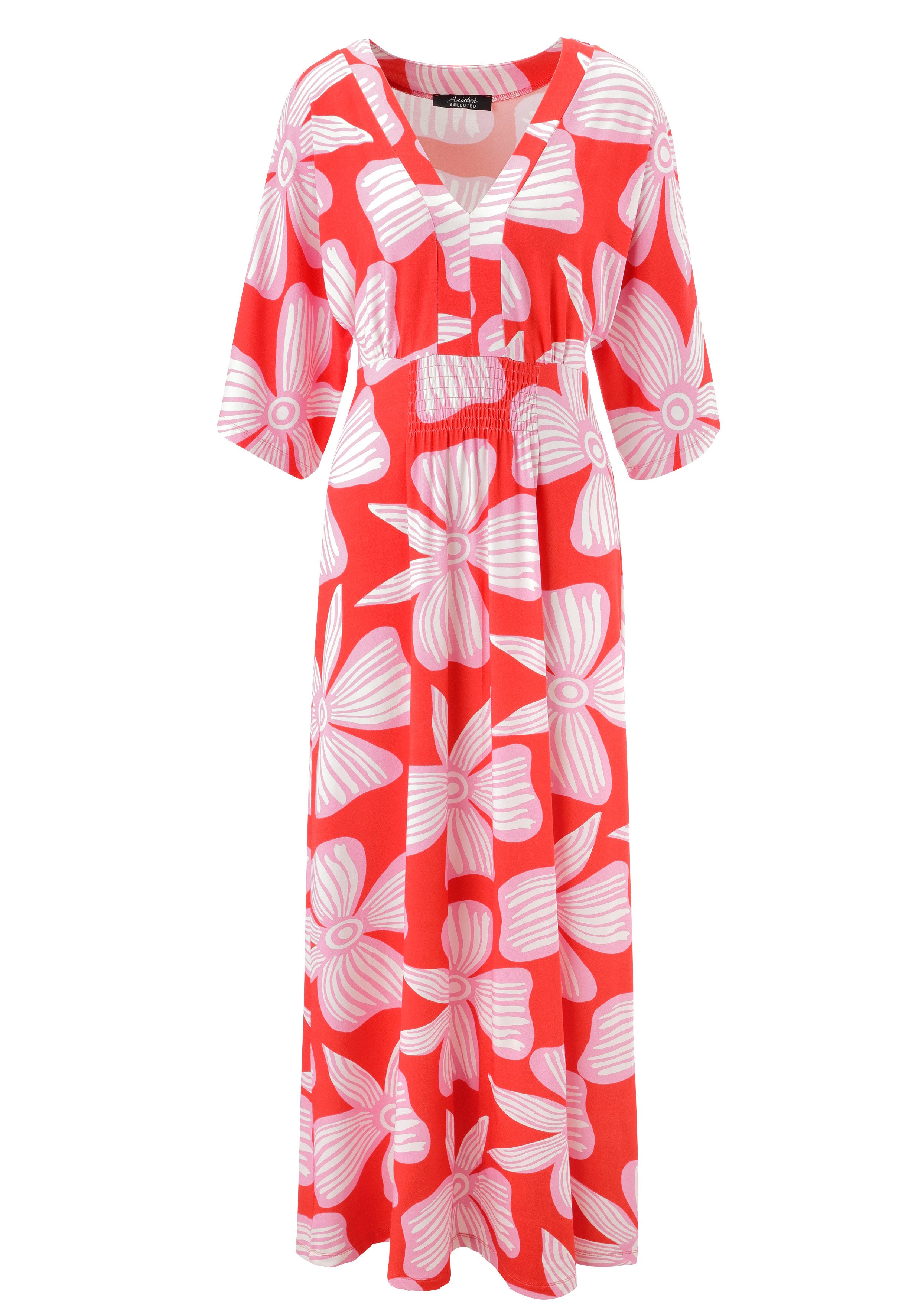 Aniston SELECTED Maxikleid mit weiten, 3/4-langen Ärmeln