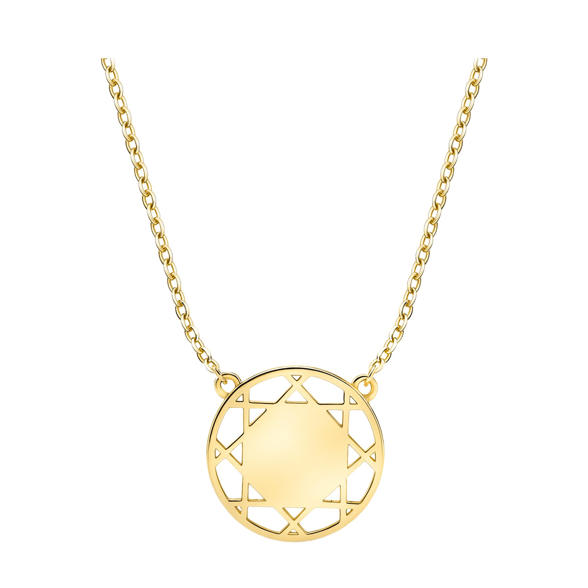 Sofia Milani Kette mit Anhänger Ornament Kreis (No information, No information), 925 Silber Damen Schmuck - N0594