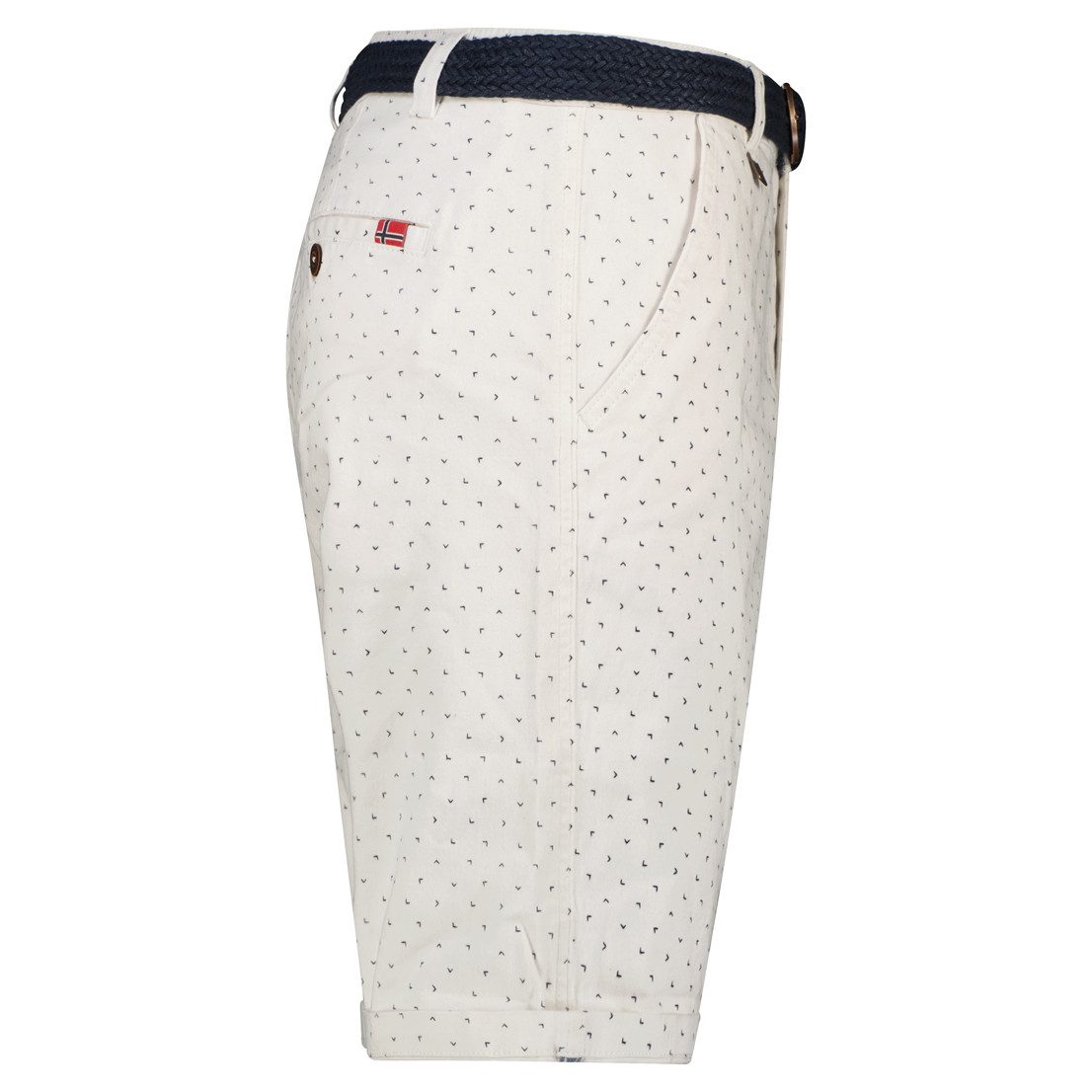 Geographical Norway Chinos Chino Shorts kurze Hose Bermuda Knielang Stoff bequem mit Gürtel short – Bild 3 von 5