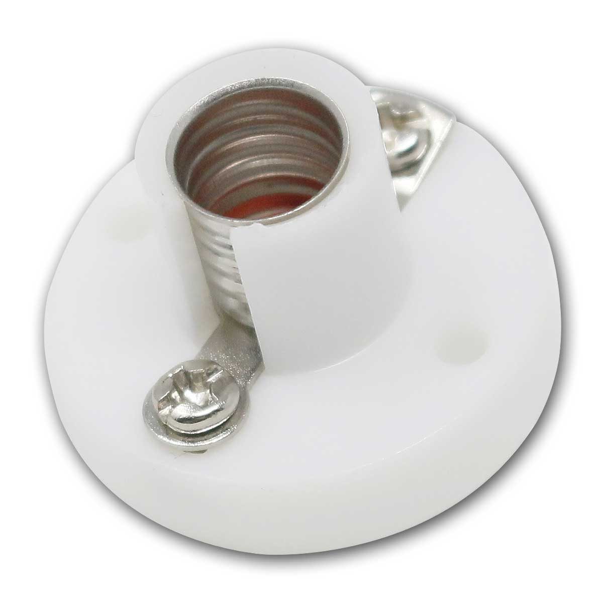 world-trading-net Lampenfassung Kunststoff Lampenfassung E10, Fassung weiß