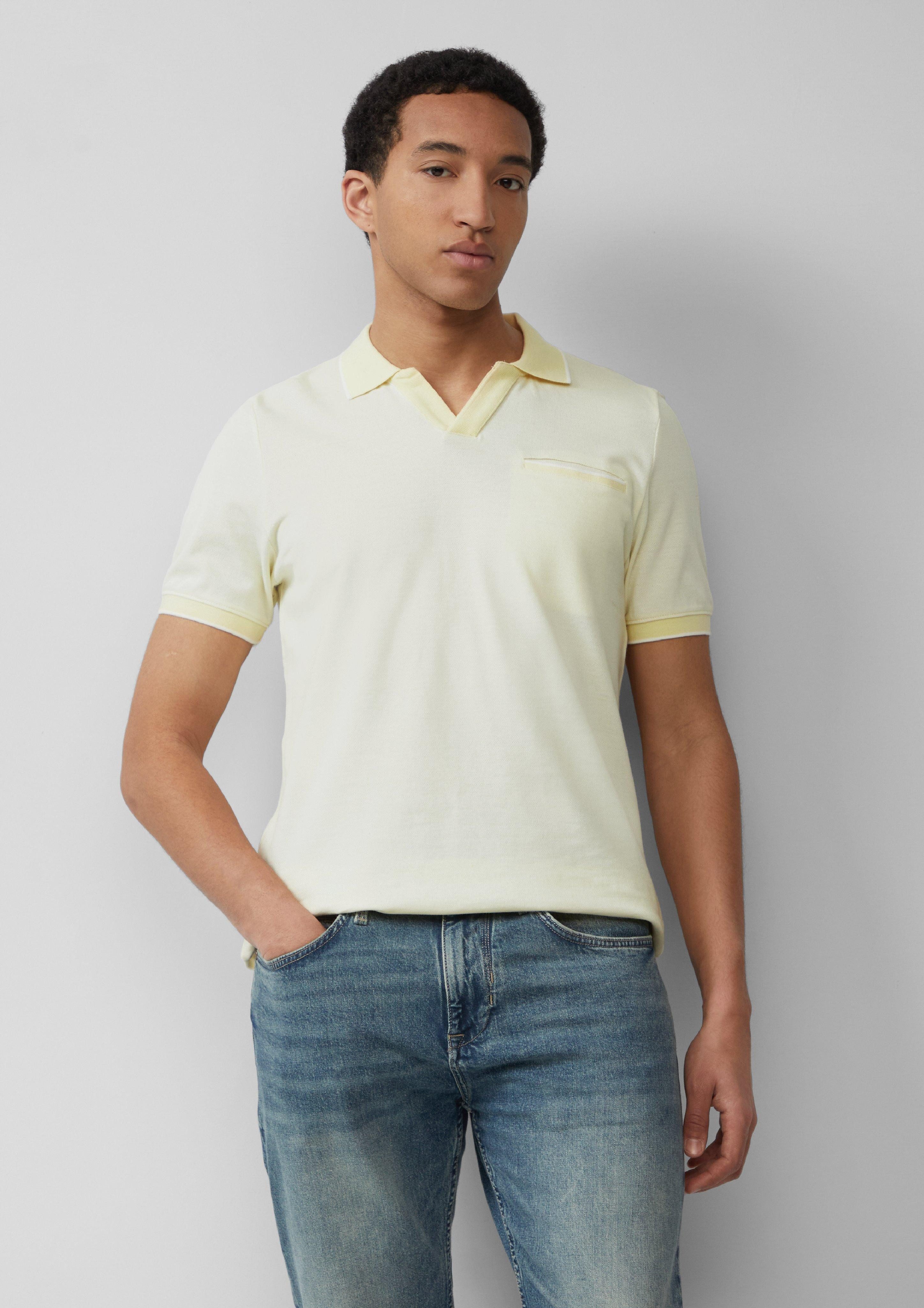 s.Oliver Kurzarmshirt Poloshirt aus zweifarbigem Piqué günstig online kaufen