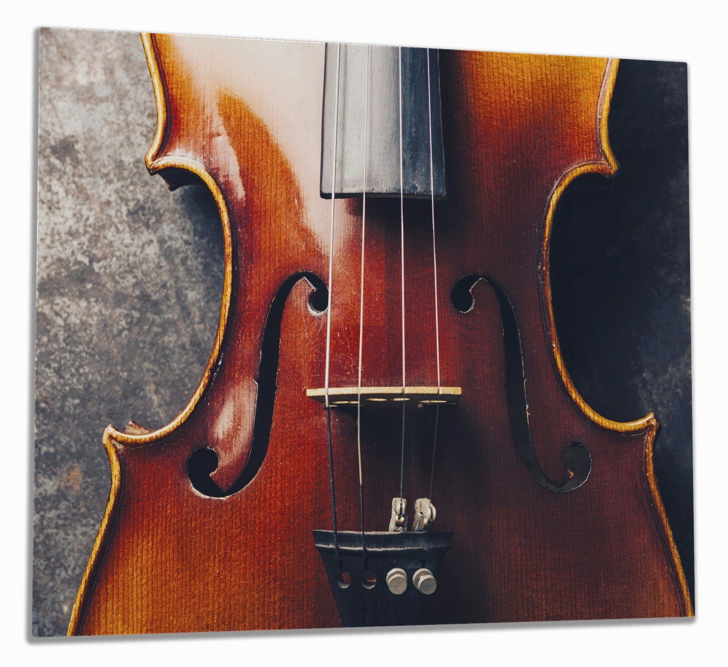 Wallario Herd-Abdeckplatte Nahaufnahme einer alten Violine, ESG-Sicherheitsglas, (Glasplatte, 1 tlg., inkl. 5mm Noppen), verschiedene Größen