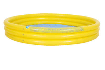 Avenli Planschbecken SunClub Planschbecken aufblasbarer 3-Ring Kids Pool Ø 122x25 cm, gelb, (Kinderpool mit aufblasbarem Luftring, 1-tlg)