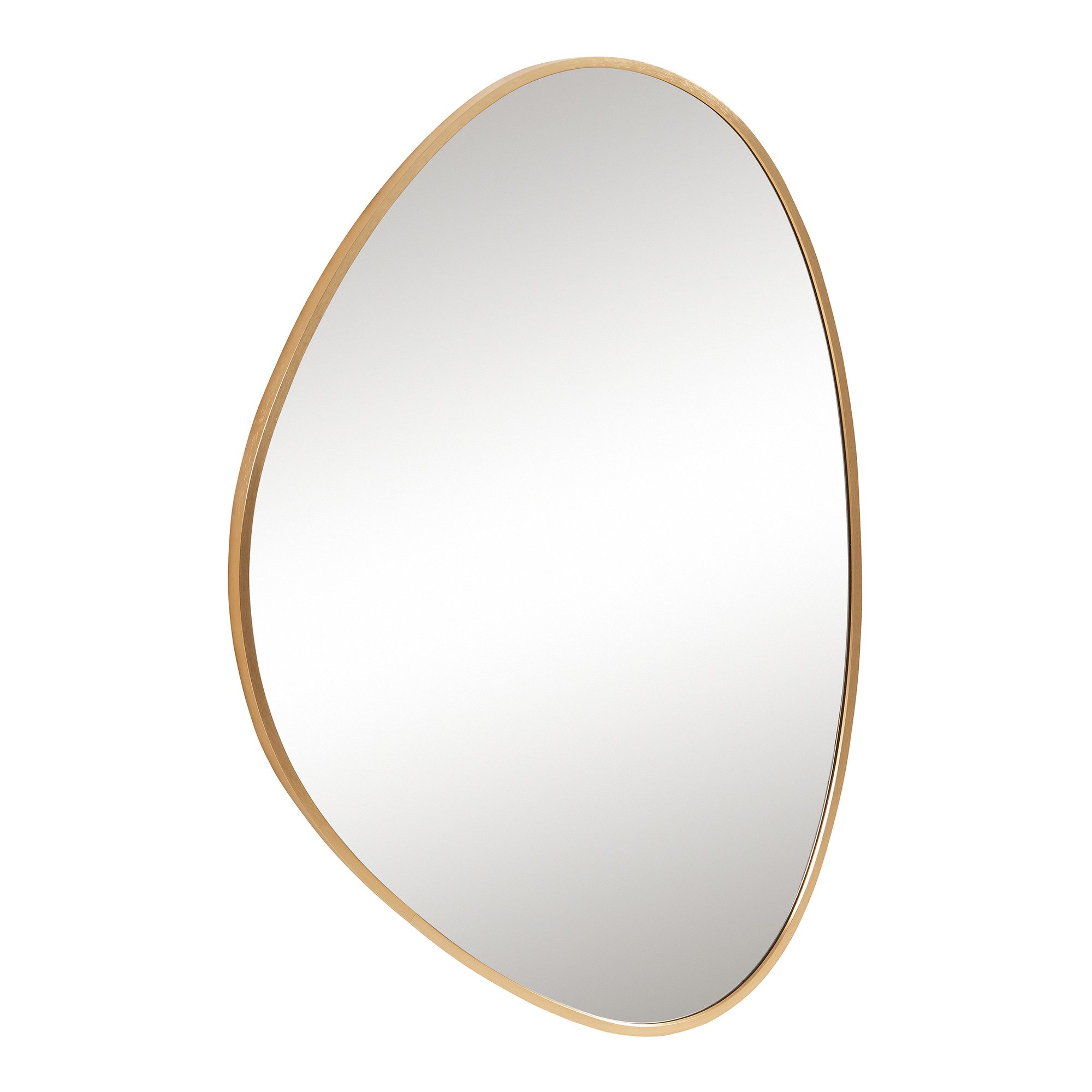 en.casa Wandspiegel, »Lardkapihond« mit Rahmen in Tropfenform 75x53 cm Gold günstig online kaufen