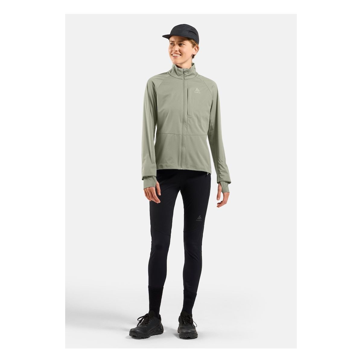 Odlo Funktionsjacke The Zeroweight Pro Warm Running Jacket 2.0 Leichte, winddichte Laufjacke mit Belüftungszonen und reflektierenden