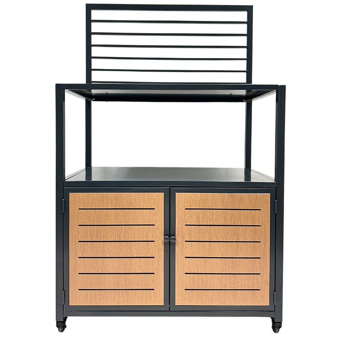 abc HOME Outdoor-Küche Küchenwagen Industrial mit Gasfach, fahrbar, verzinkt, Verzinkter & pulverbeschichteter Stahl
