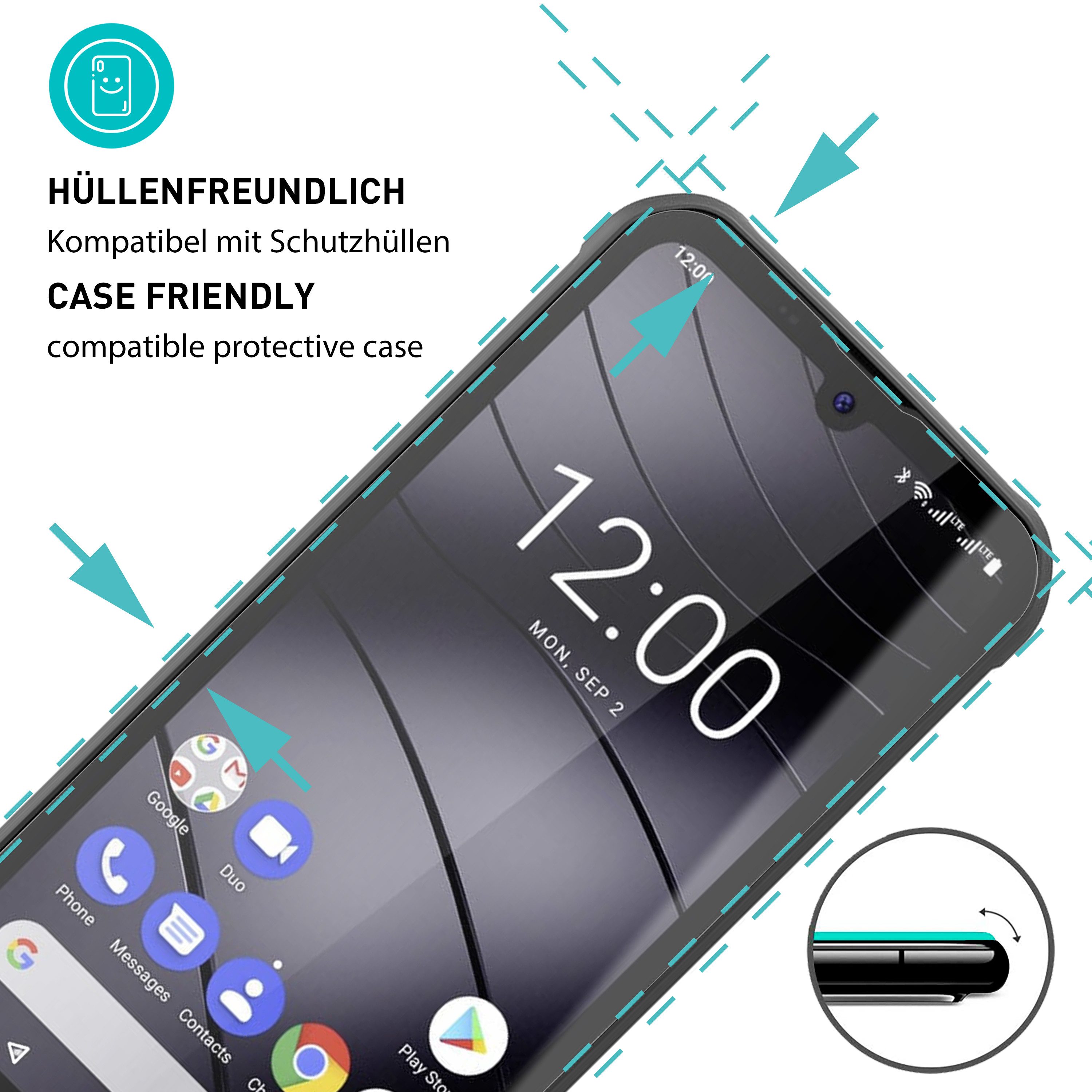 smartect Displayschutzglas Schutzglas Panzerfolie Klar für Gigaset GX290/ GX290 Pro/ GX290 Plus, Set, 3 Stück, Schutzfolie Glasschutz