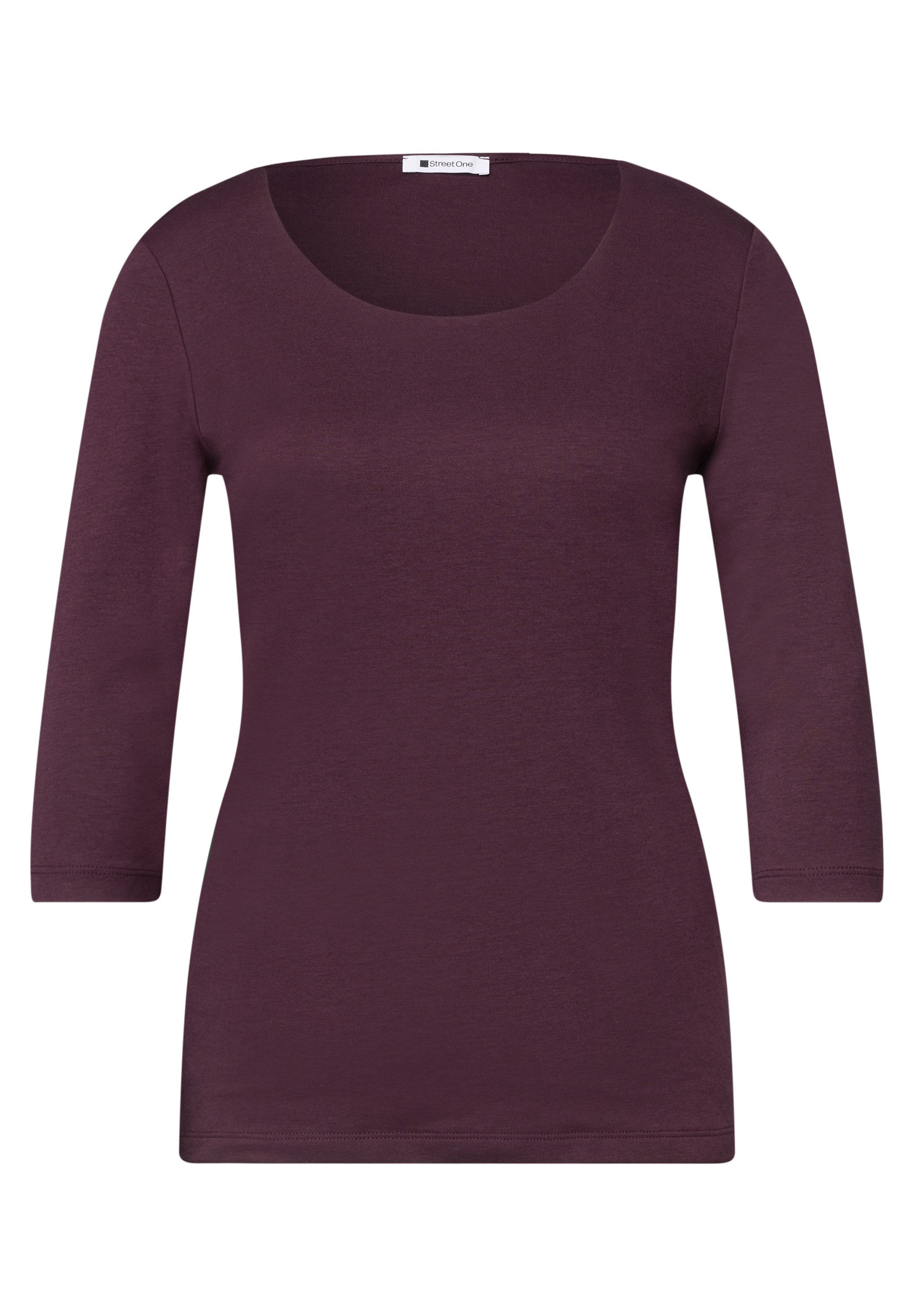 STREET ONE 3/4-Arm-Shirt in Unifarbe – Bild 4 von 5