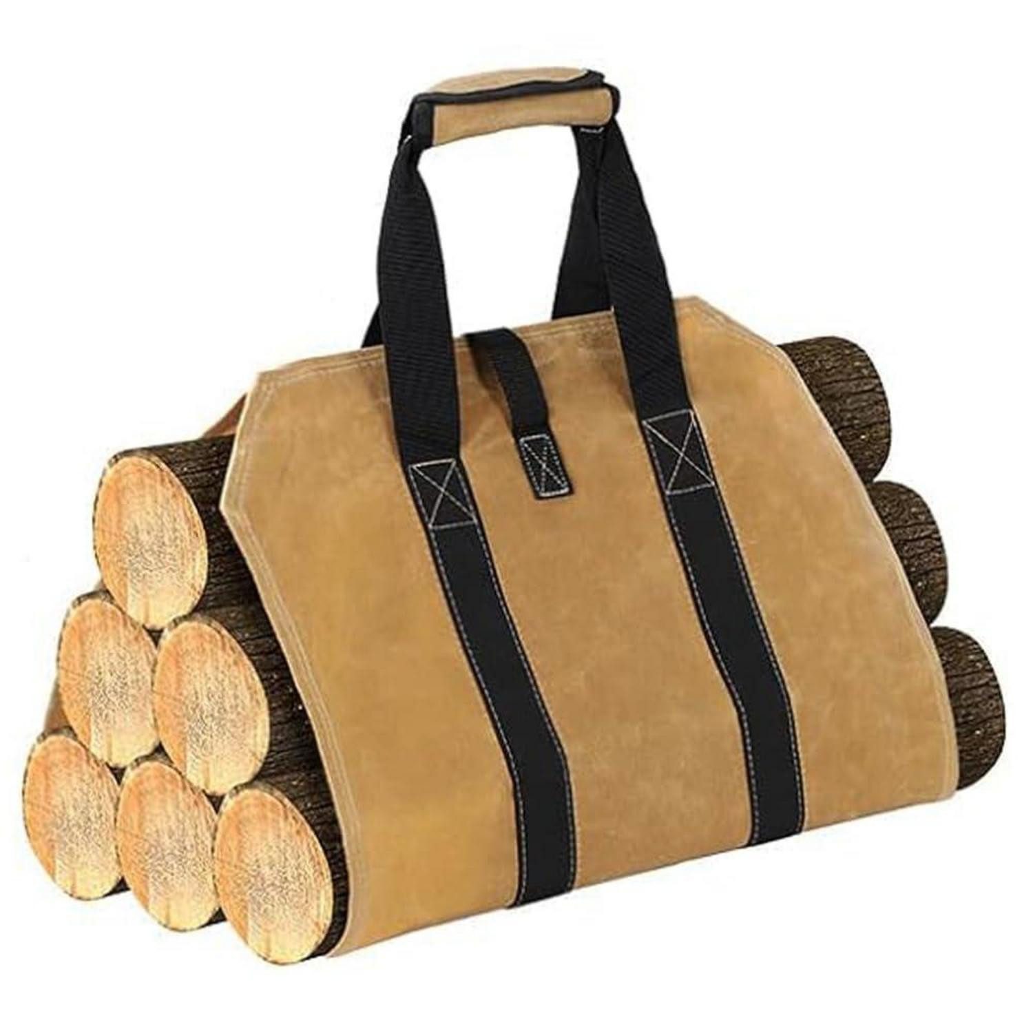 LuxusKollektion Holztragetasche Kaminholz-Tragetasche gewachstes Leinen Outdoor (1 St)