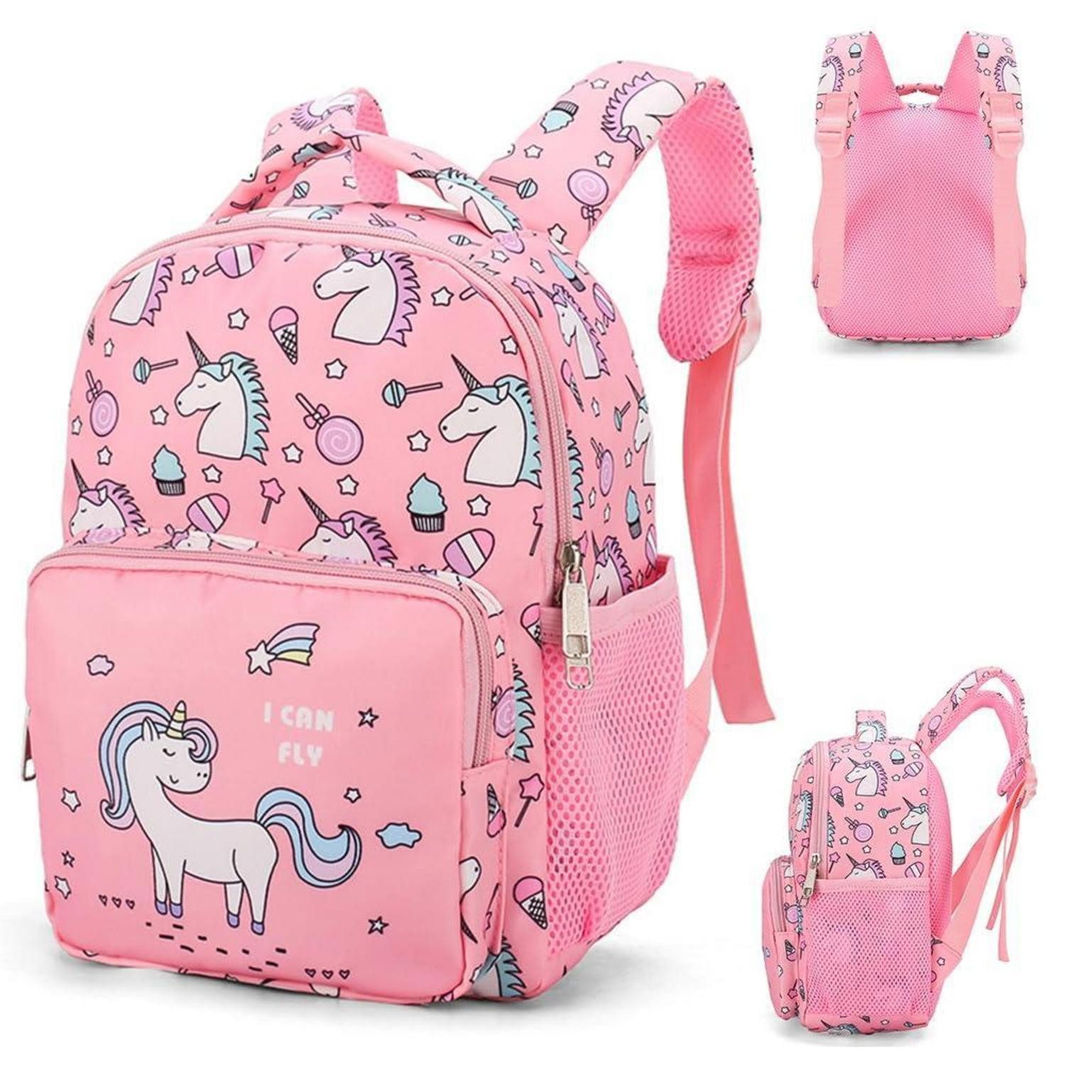 LuxusKollektion Kinderrucksack Schultertasche Einhorn rosa 27cm