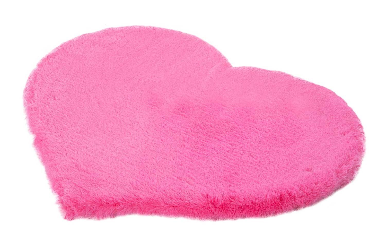 KARPI Fellteppich HEART, Rosa, 63 x 50 cm, Herzform Polyester, Herzform, Hö günstig online kaufen