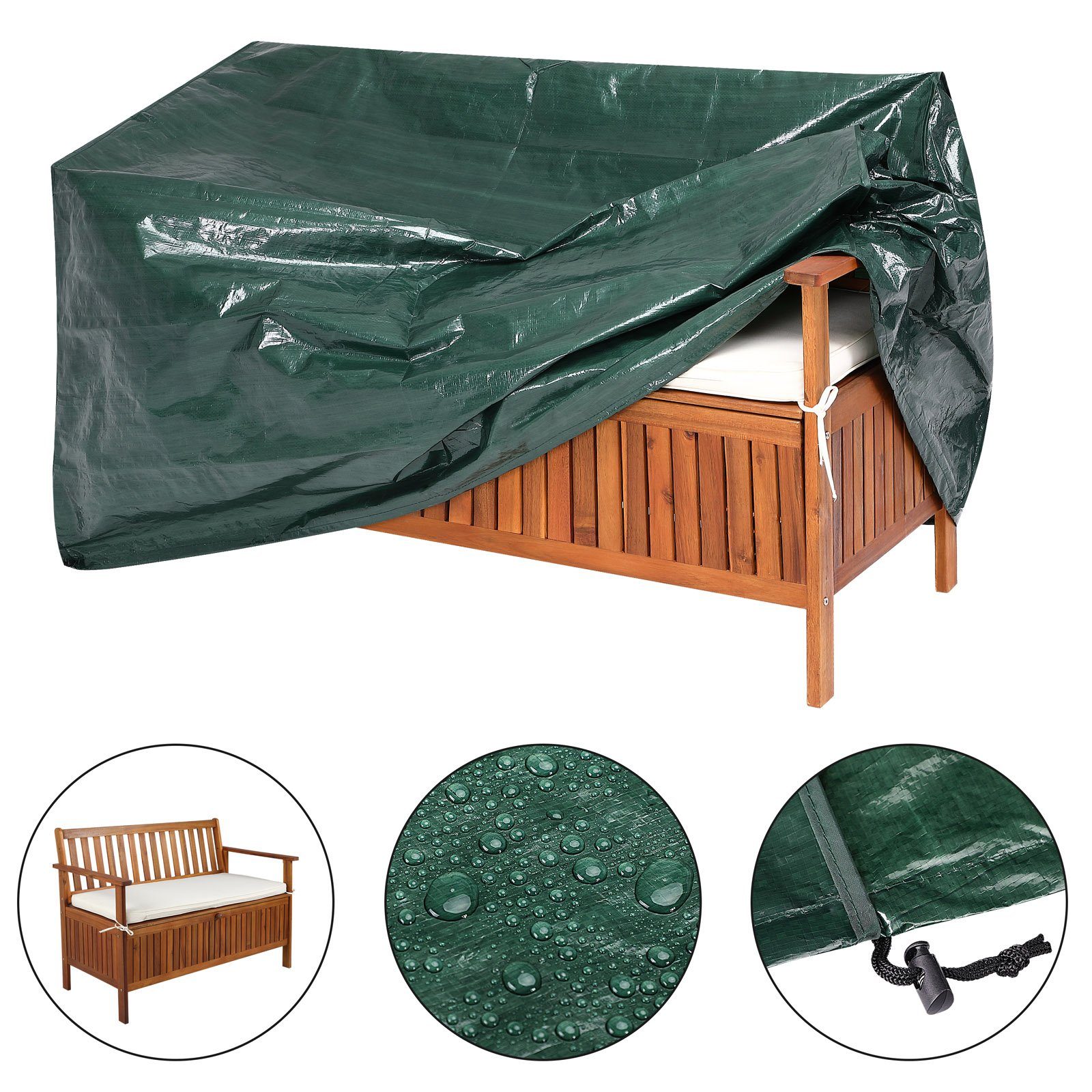 Schutzhülle für Gartenmöbel Stappelstühle Sitzbank Abdeckplane Hülle Regenschutz 