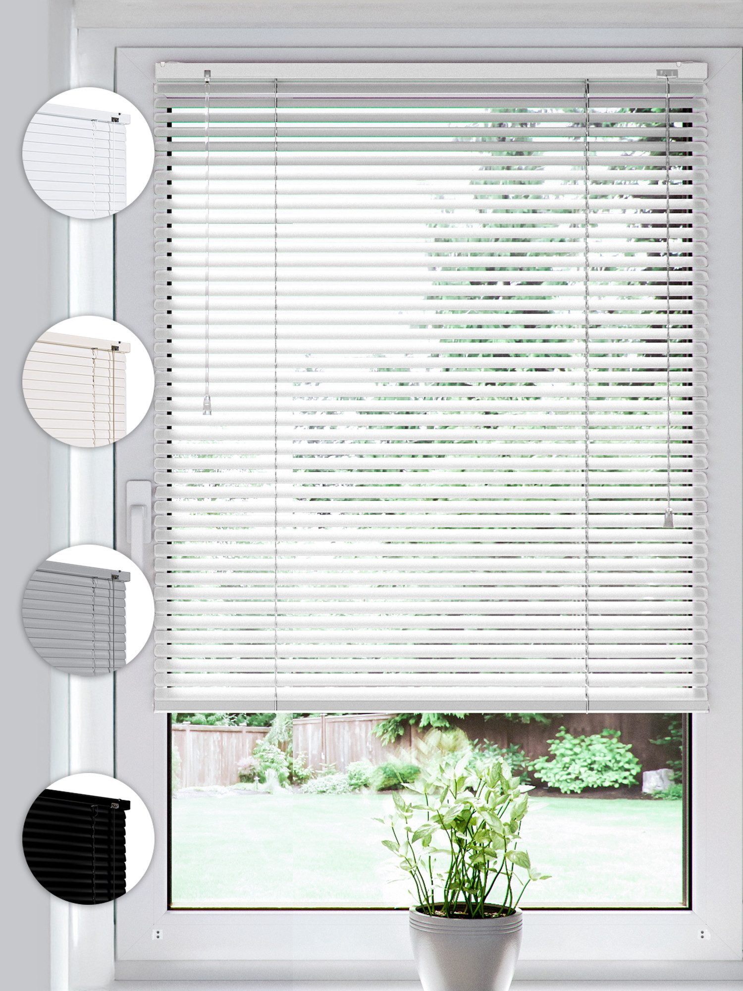 Sonello Jalousie Klemmfix ohne u. mit Bohren 30cm x 100cm Weiß Aluminium Ja günstig online kaufen