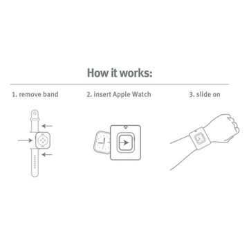 Twelve South Smartwatch-Armband ActionBand Schweißband, Sport Armband, Grau, Apple Watch Series 7, 8, 9 (41mm)
