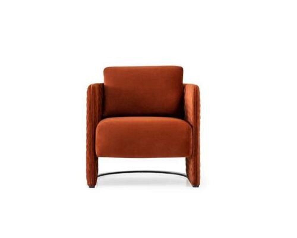 JVmoebel Sessel Sessel Ohrensessel Cocktailsessel Sitzer Modern Stoff Rot Design Sitz, Made In Europe