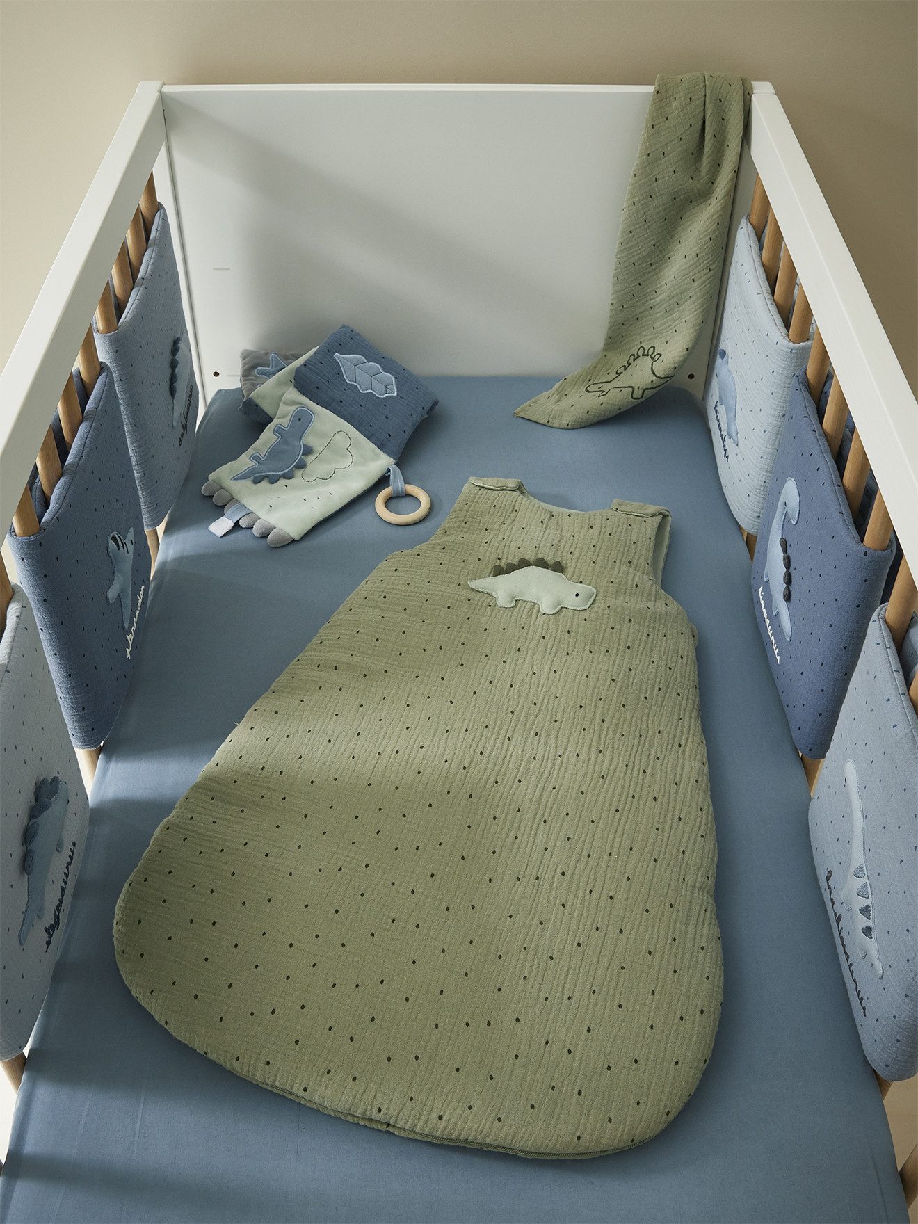 vertbaudet Babyschlafsack Ärmelloser Baby Schlafsack KLEINER DINO, Sommersc günstig online kaufen