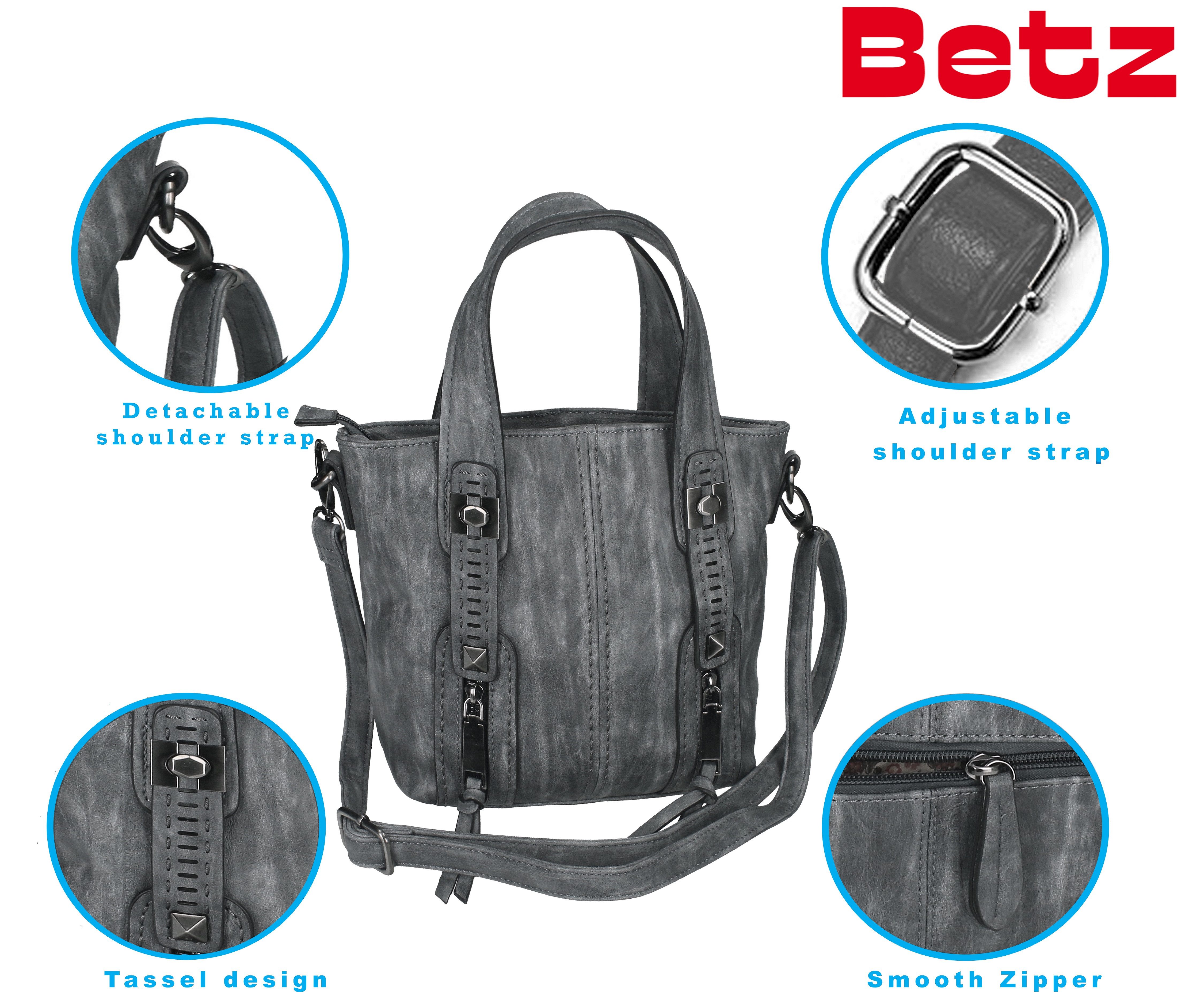 Betz Umhängetasche Damen Handtasche MADRID 2 (1 Stück, 1-tlg., 1 Stück), Schultertasche mit Reißverschluss