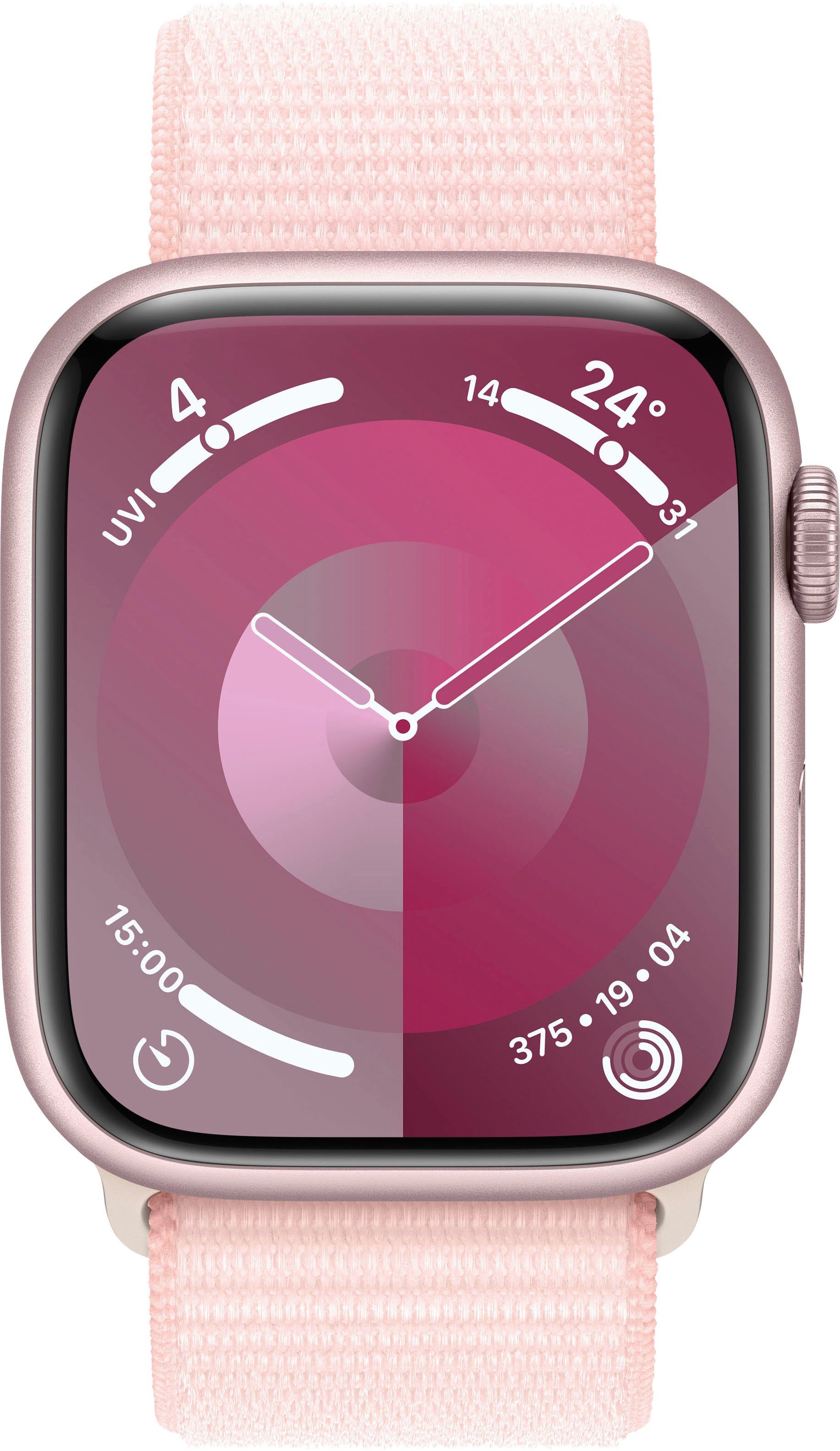 Apple Watch Series 9 GPS Aluminium 45mm Smartwatch (4,5 cm/1,77 Zoll, Watch  OS 10), Sport Loop