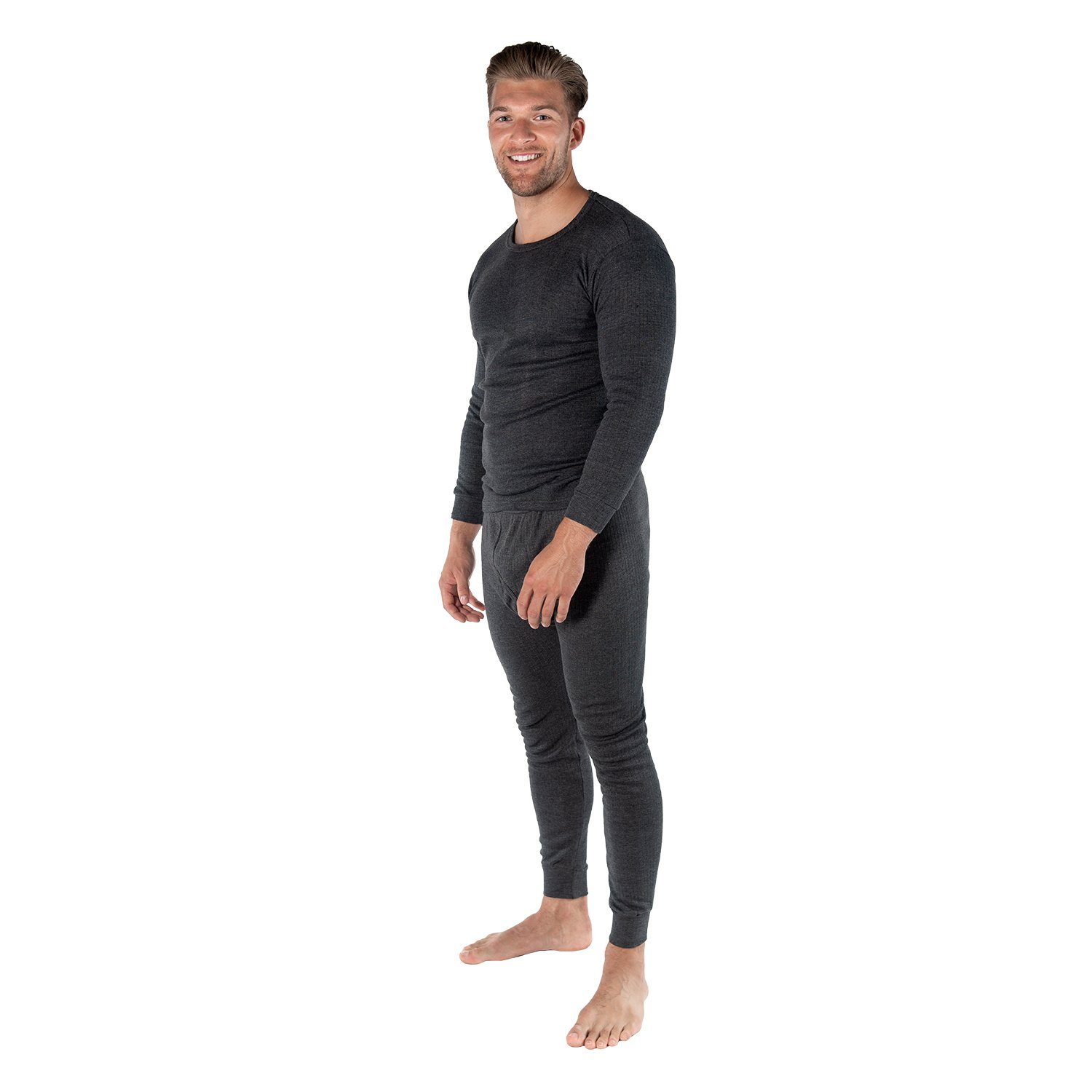Black Snake Thermounterhemd cushy Unterhose Set + Unterhemd Anthrazit 1-St) (Set, Thermounterwäsche