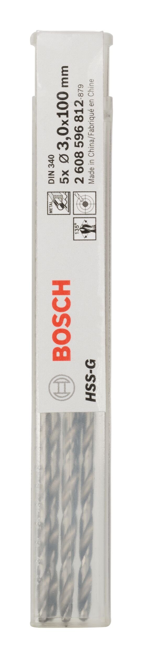 66 x Metallbohrer, 340) (DIN HSS-G BOSCH 3 mm - - 100 (5 5er-Pack x Stück),