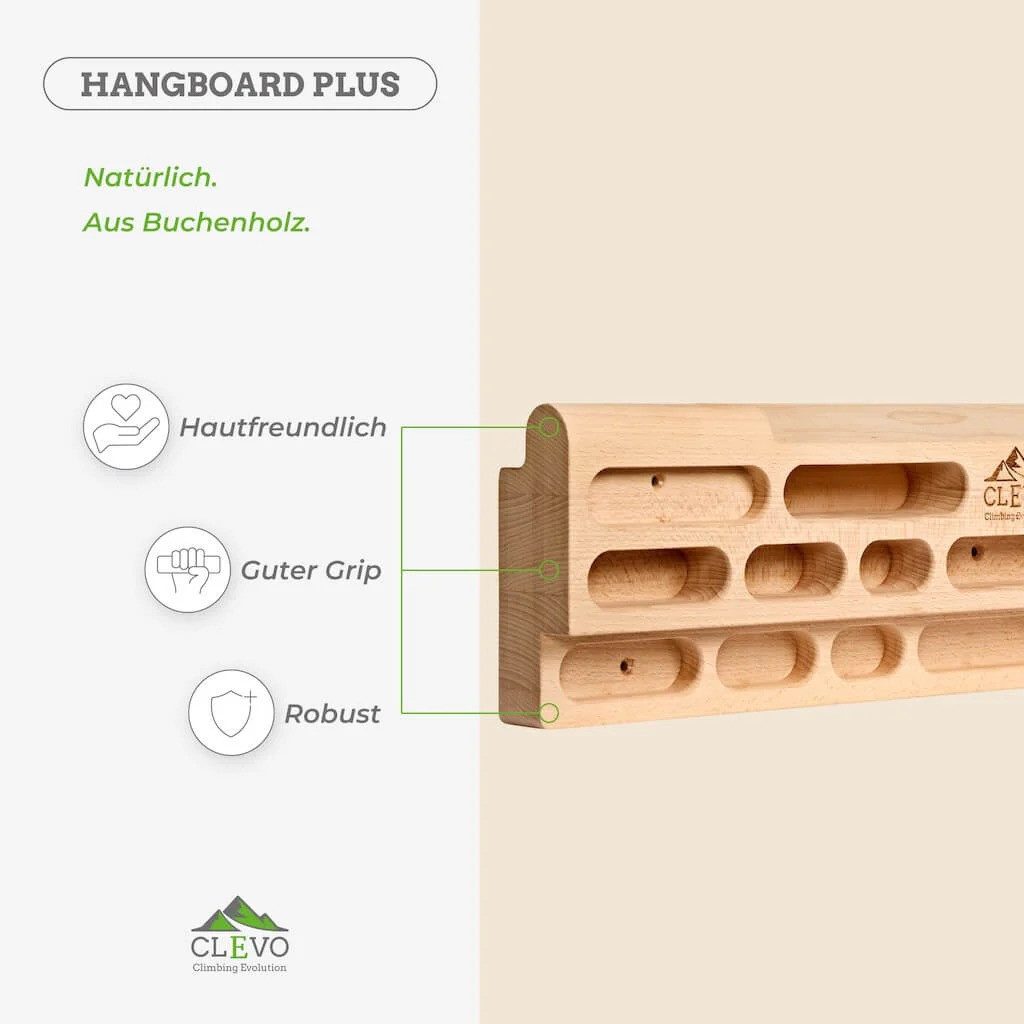 Clevo Climbing Kletter-Trainingsgerät CLEVO Hangboard Plus (1-tlg)