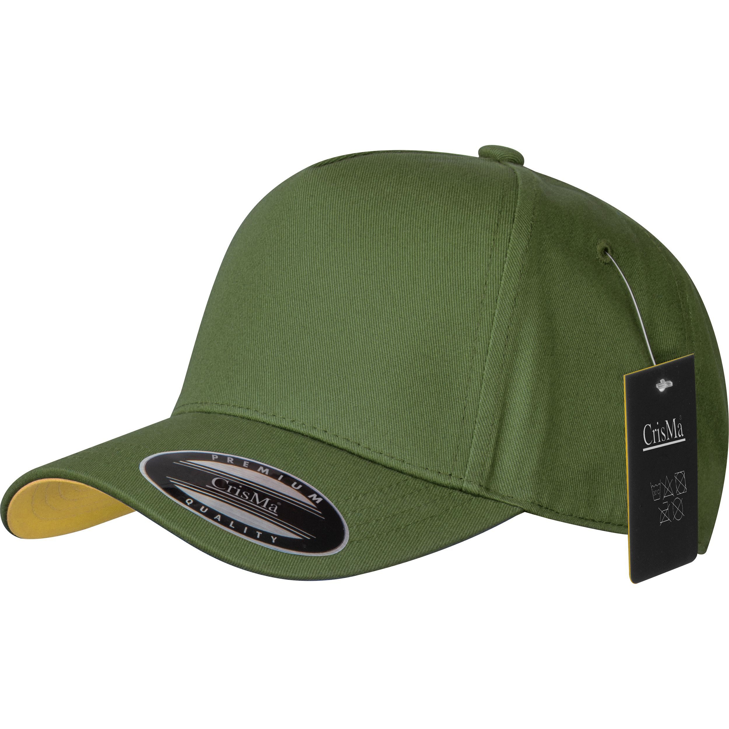 Baseball Cap Baumwoll Basecap "CrisMa" 5 Panel / mit Metallverschluss / Farbe: grün