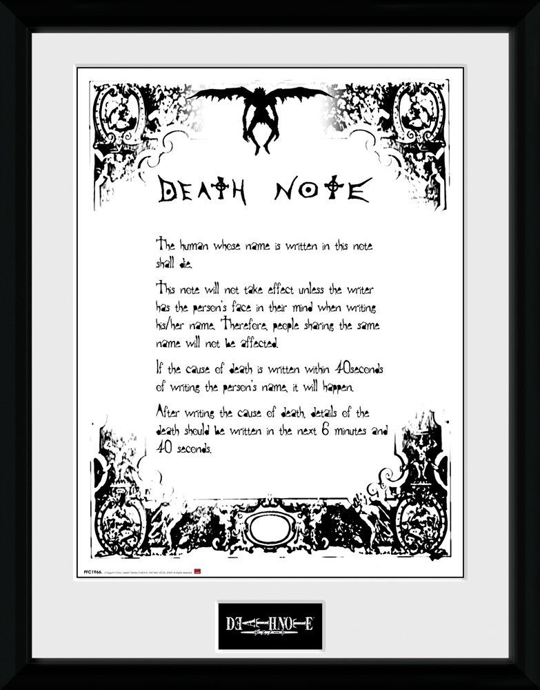 Death Note Kunstdruck