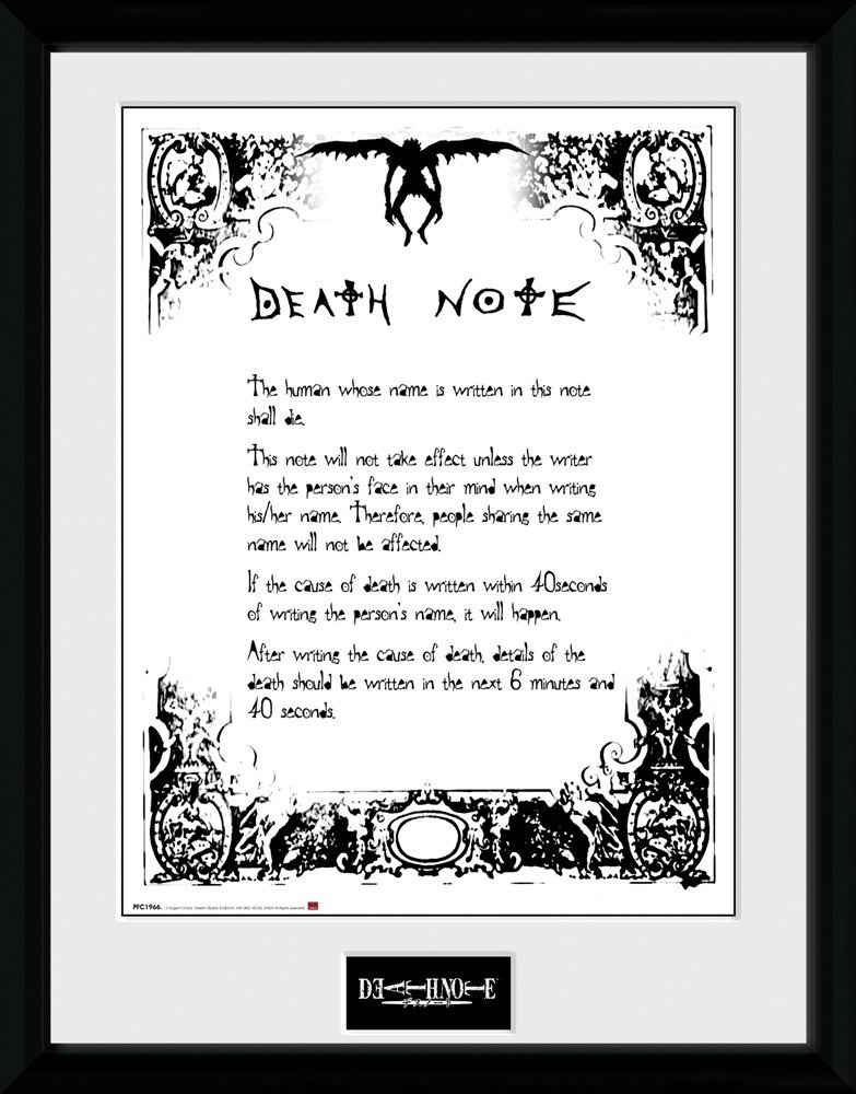 Death Note Kunstdruck