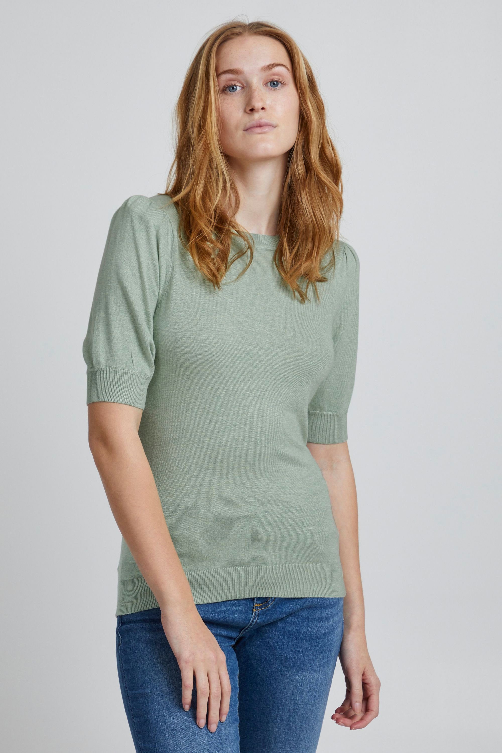 b.young Strickpullover BYMMPIMBA ONECK -20811024 Green (1557061) Frosty Melange