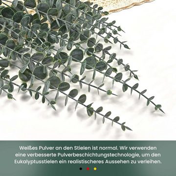 Kunstpflanze Künstliche Blätter Eukalyptus-Blätter -stiele, MAGICSHE