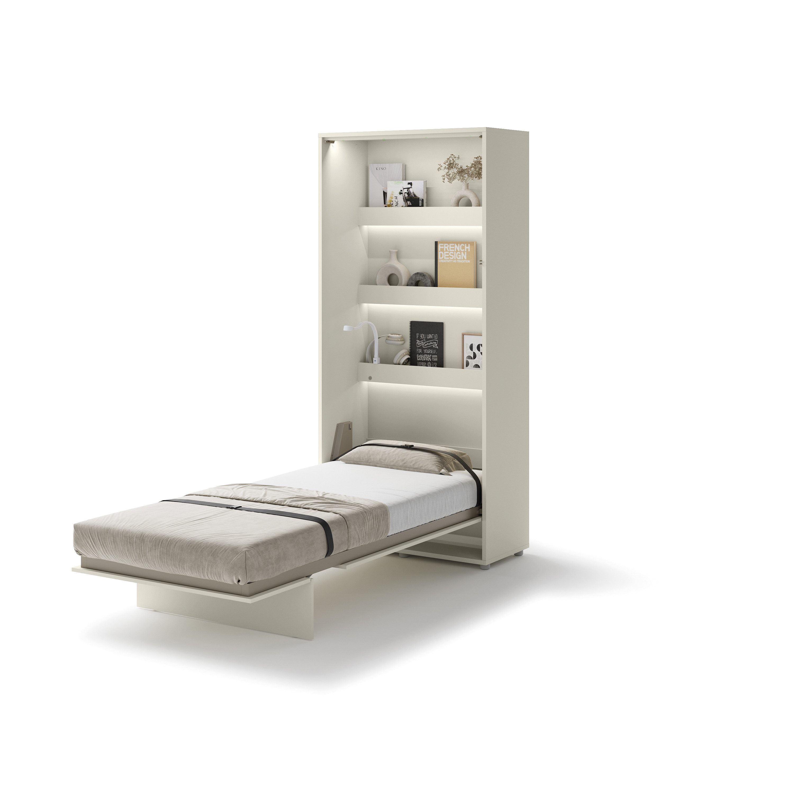 yourhouse24 Schrankbett Bed Concept BC-03 90x200 Schrankbett Vertikal Gästebett Kashmir