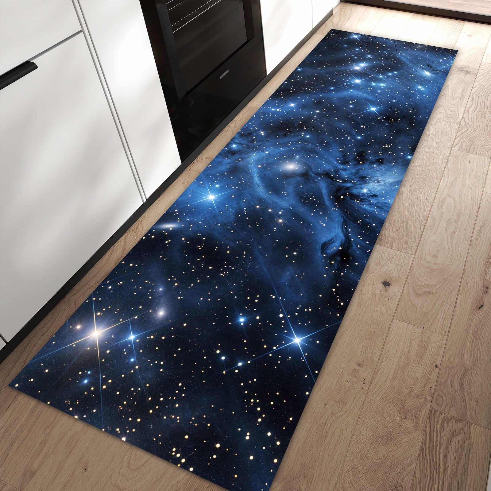 Primedeco Teppich Küchenteppich Sanfte Sternenhinmel PVC rutschfest abwasch günstig online kaufen