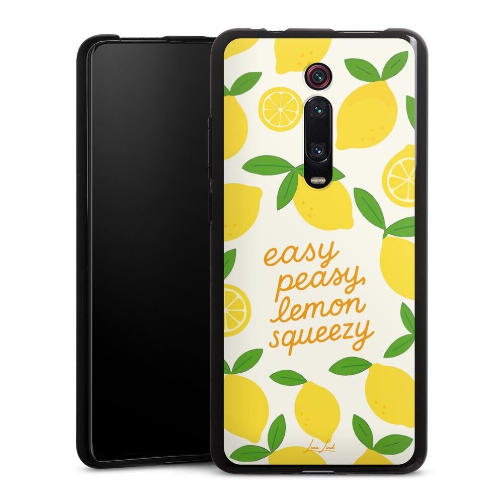 DeinDesign Handyhülle Zitrone Spruch Statement Easy Peasy Lemon Queezy, Xiaomi Mi 9T Silikon Hülle Bumper Case Handy Schutzhülle