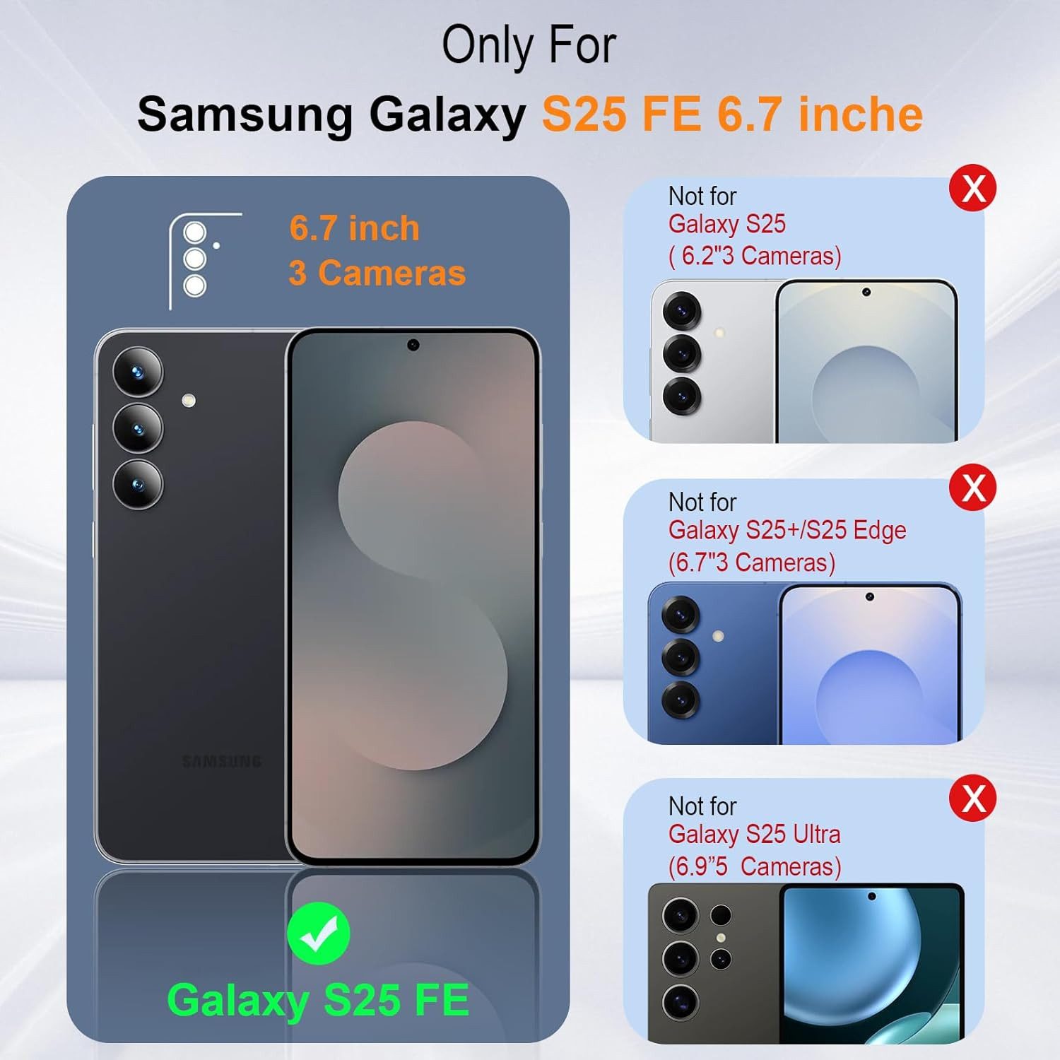 CLM-Tech Handytasche für Samsung Galaxy S25 FE 6,7 Zoll PU Leder Klapphülle (schwarz, Flip Case inklusive Standfunktion und Kartenfächer), Magnetverschluss, RFI – Bild 3 von 5