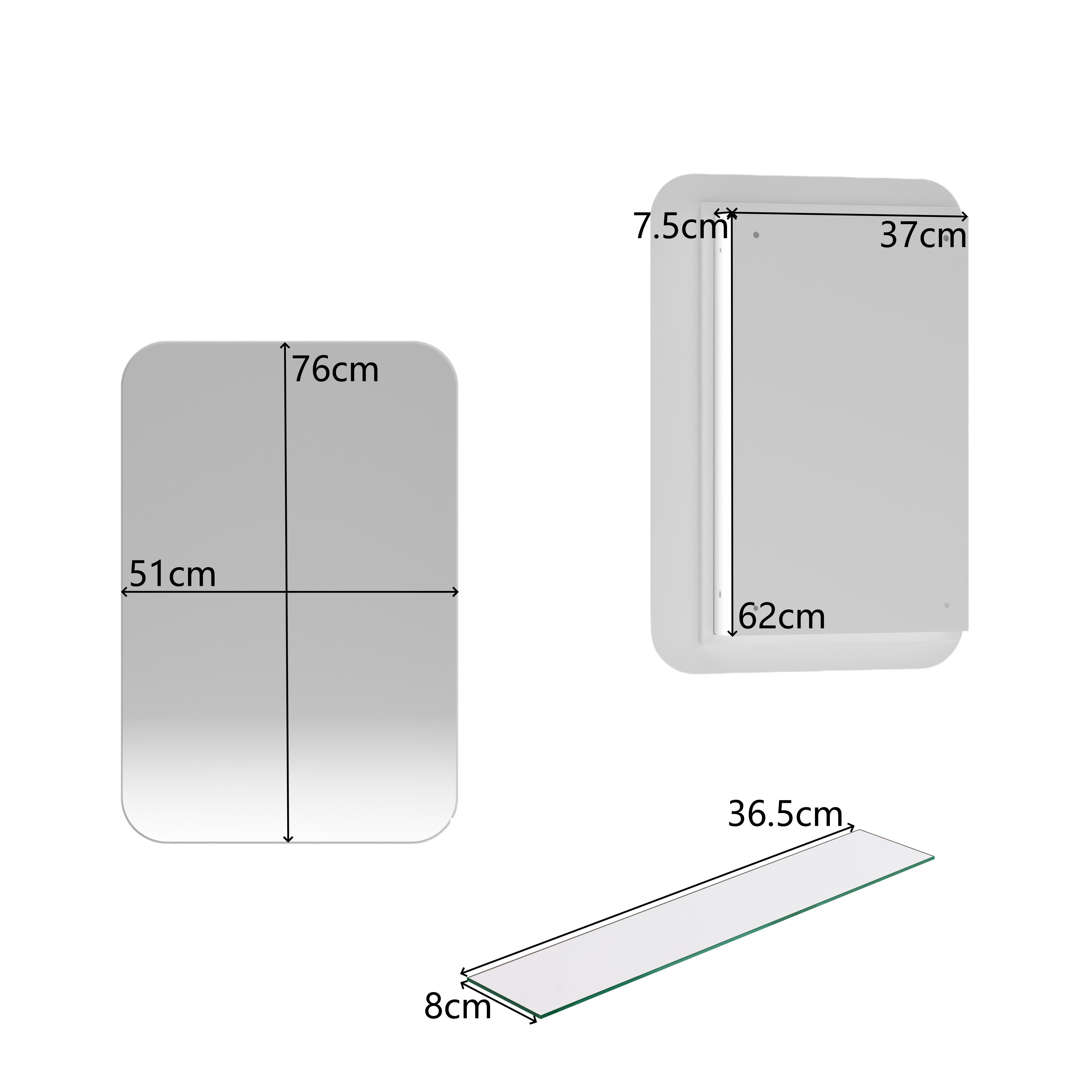 Celya Spiegelschrank Moderner Wand-Badezimmerschrank,Rechteckiger Spiegelschrank (für Bad, Wohnzimmer und Schlafzimmer, Spiegelschrank mit Stauraum) Metallrahme – Bild 2 von 5