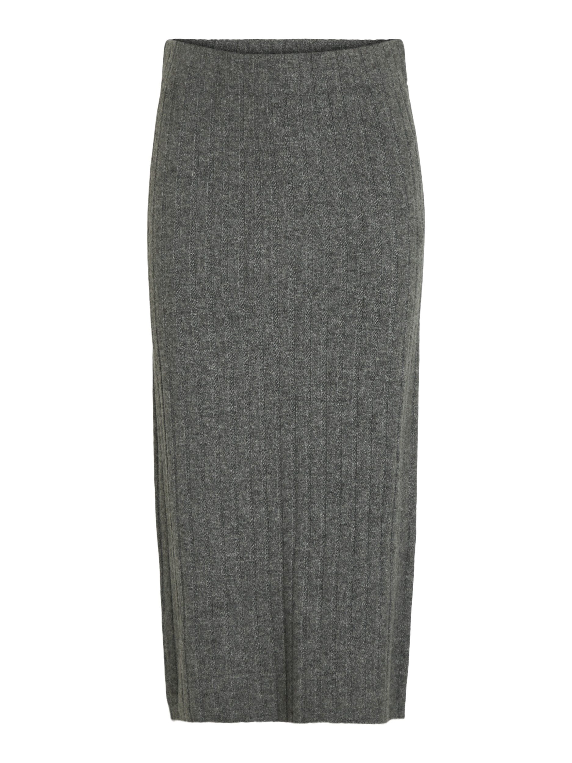 Bleistiftrock VIMIRAZ RIB KNIT SKIRT/BF Medium Grey Melange